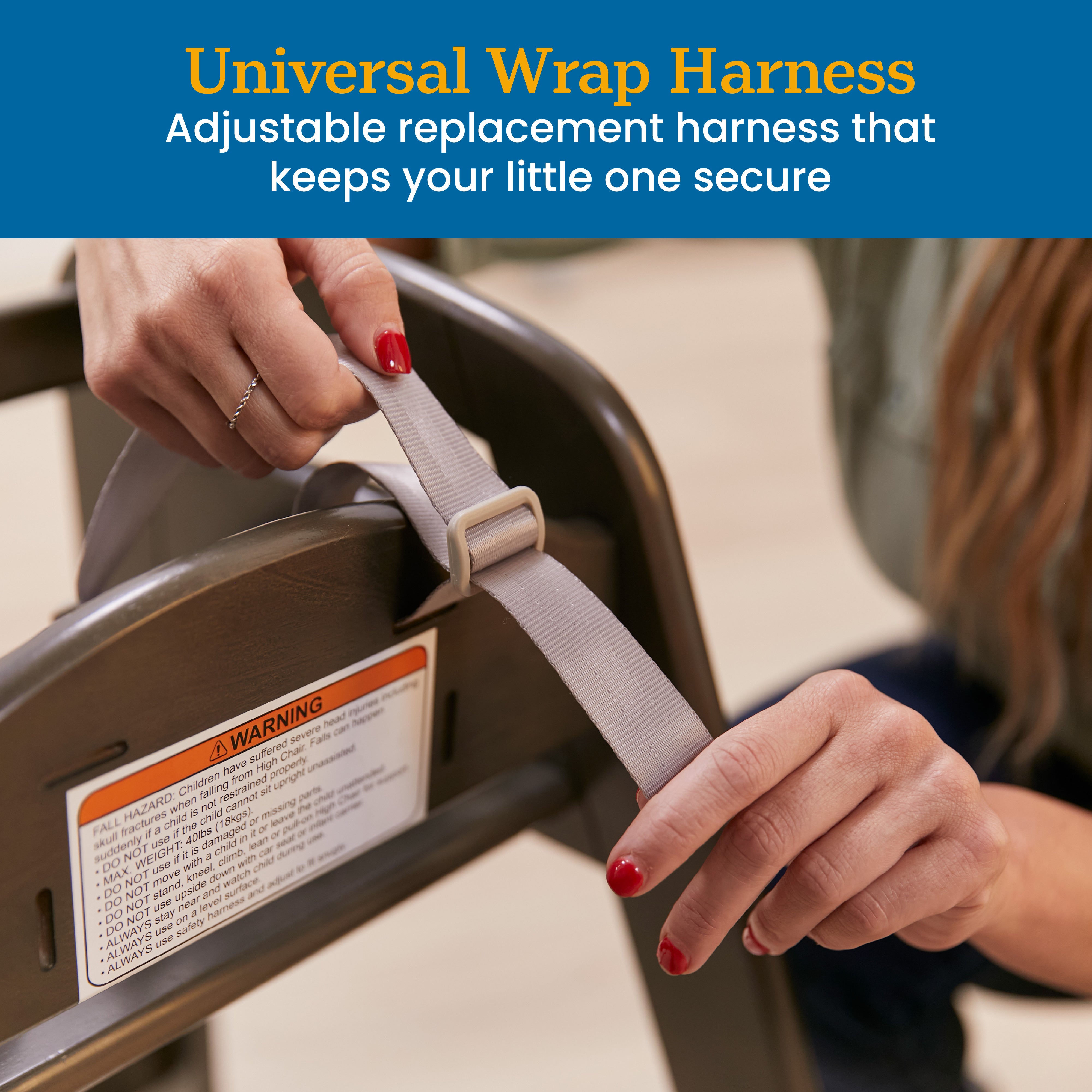 Universal 5-Point Wrap Harness Strap for High Chairs