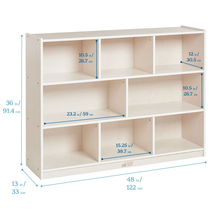8-Compartment Mobile Storage Cabinet, 36in High