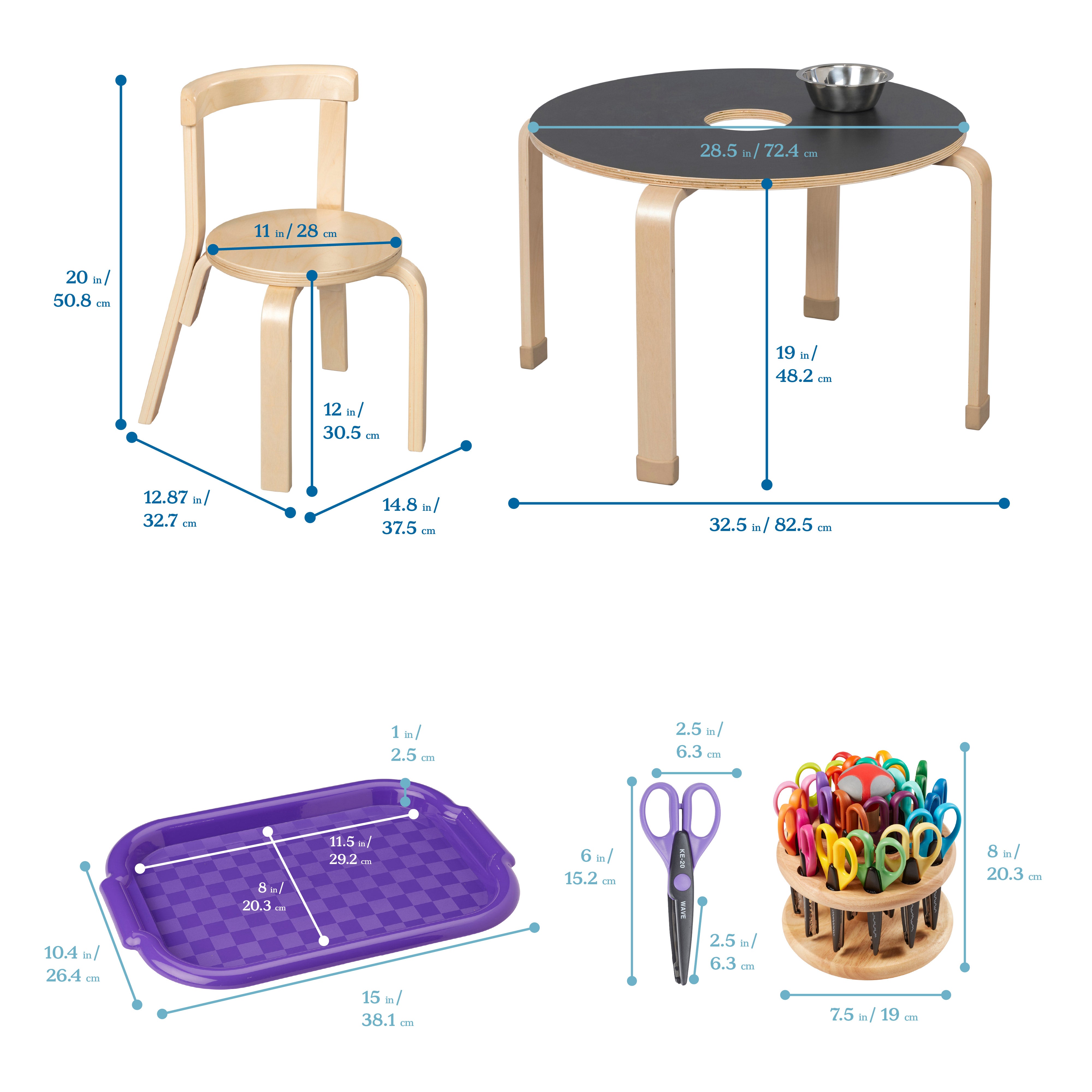 Preschool Arts & Crafts Package with Art Easel, Chalkboard Table Set, Storage Tower and Art Supplies, Assorted