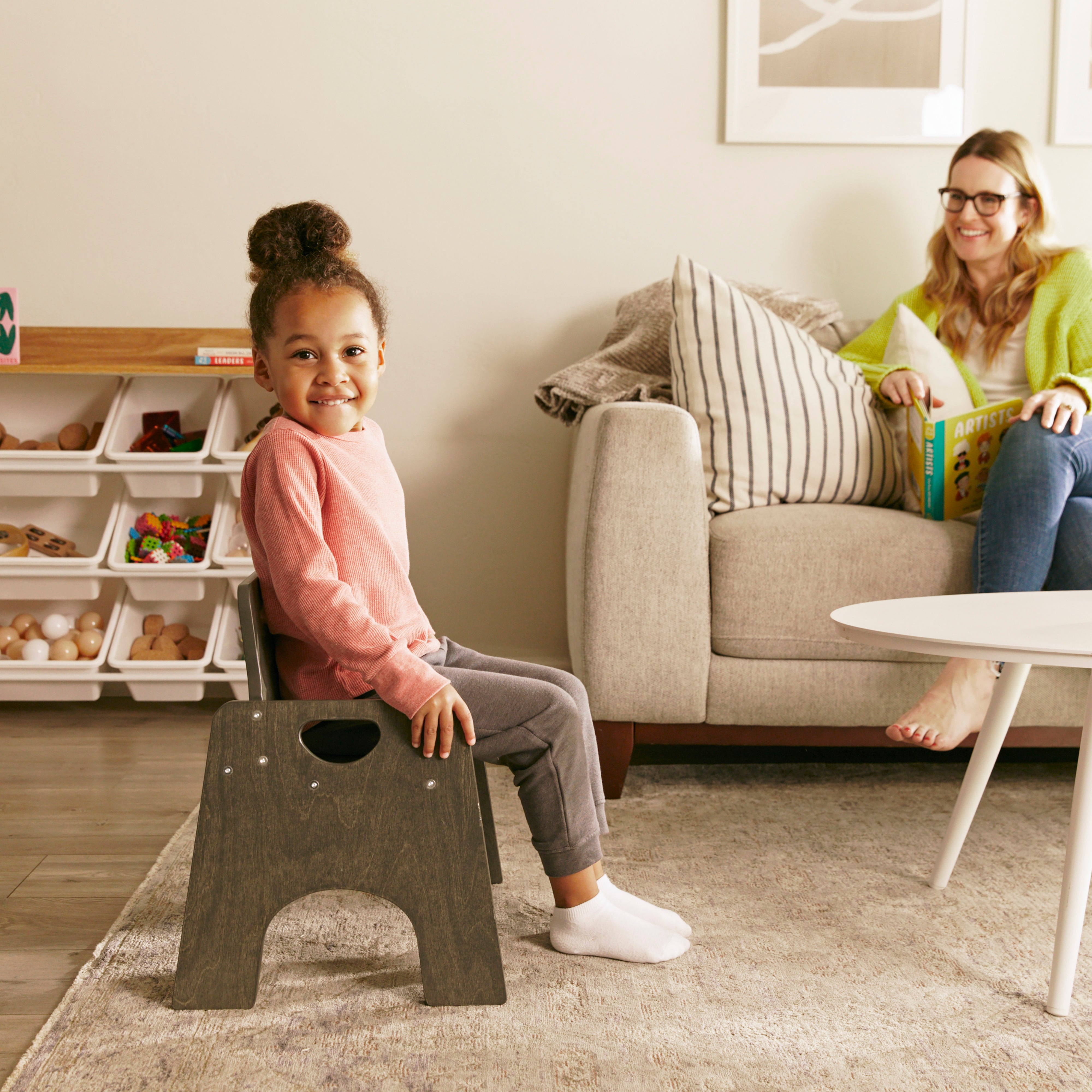 Stackable Wooden Toddler Chair, 10in, 2-Pack