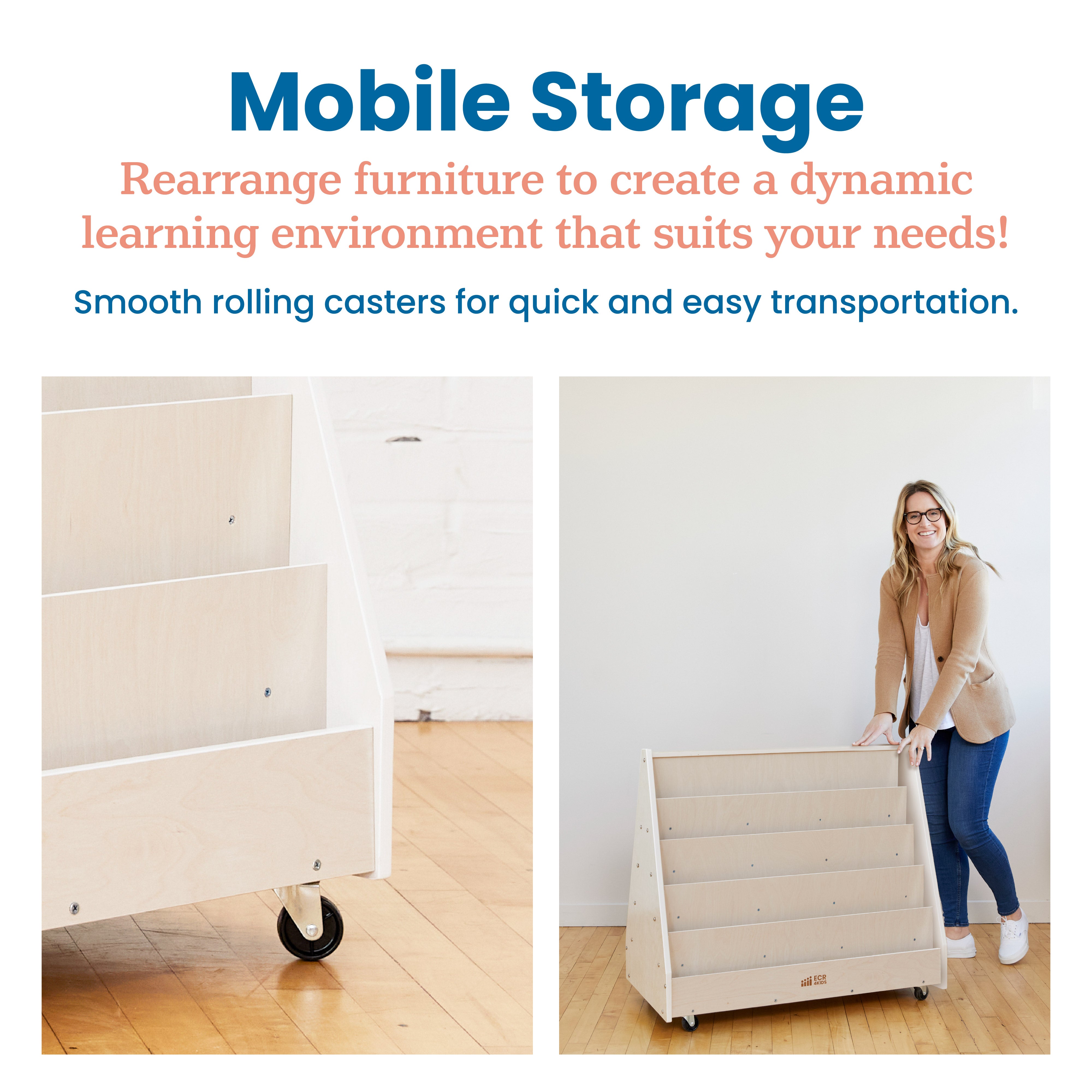 Double-Sided Mobile Book Display