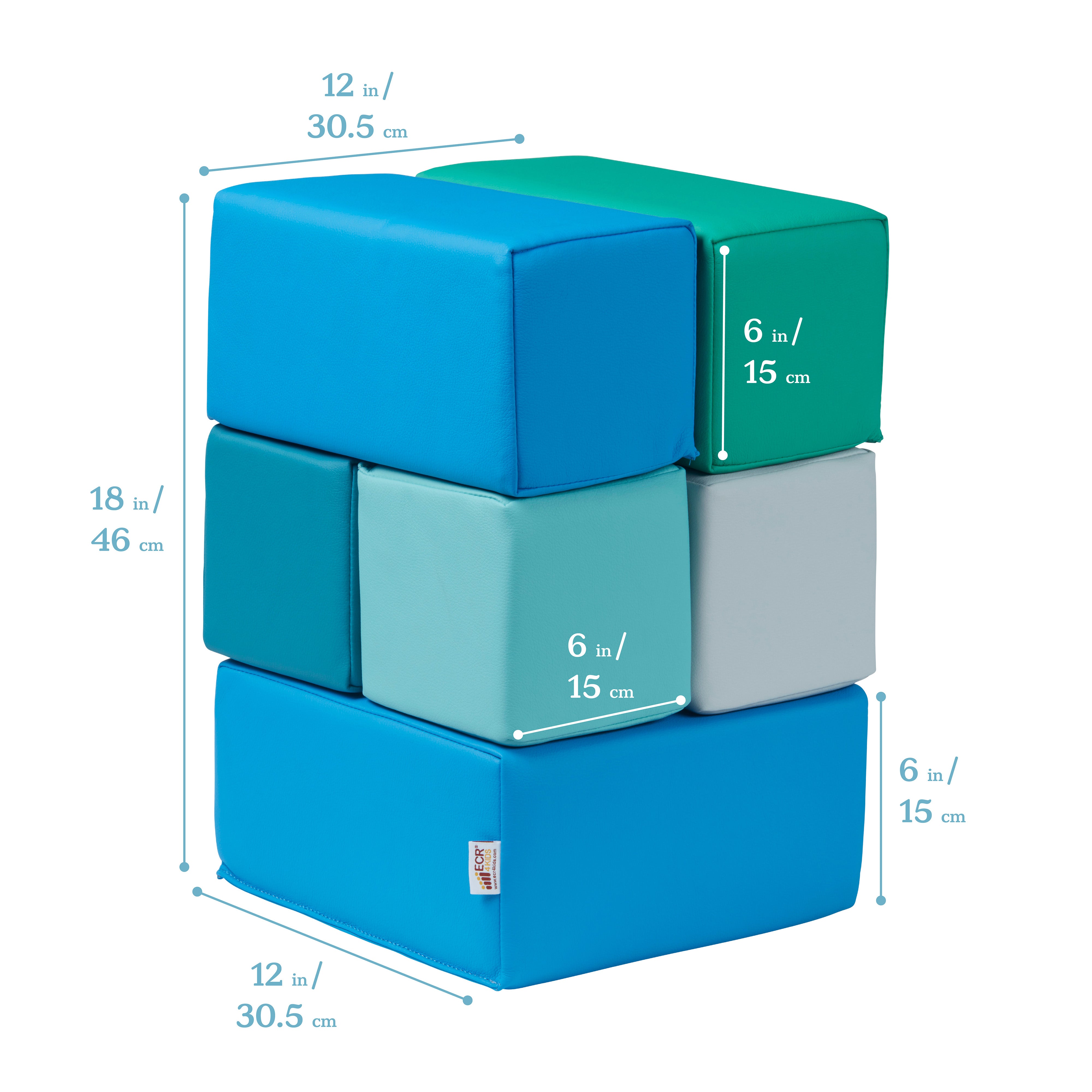 Toddler Foam Building Blocks, 7-Piece