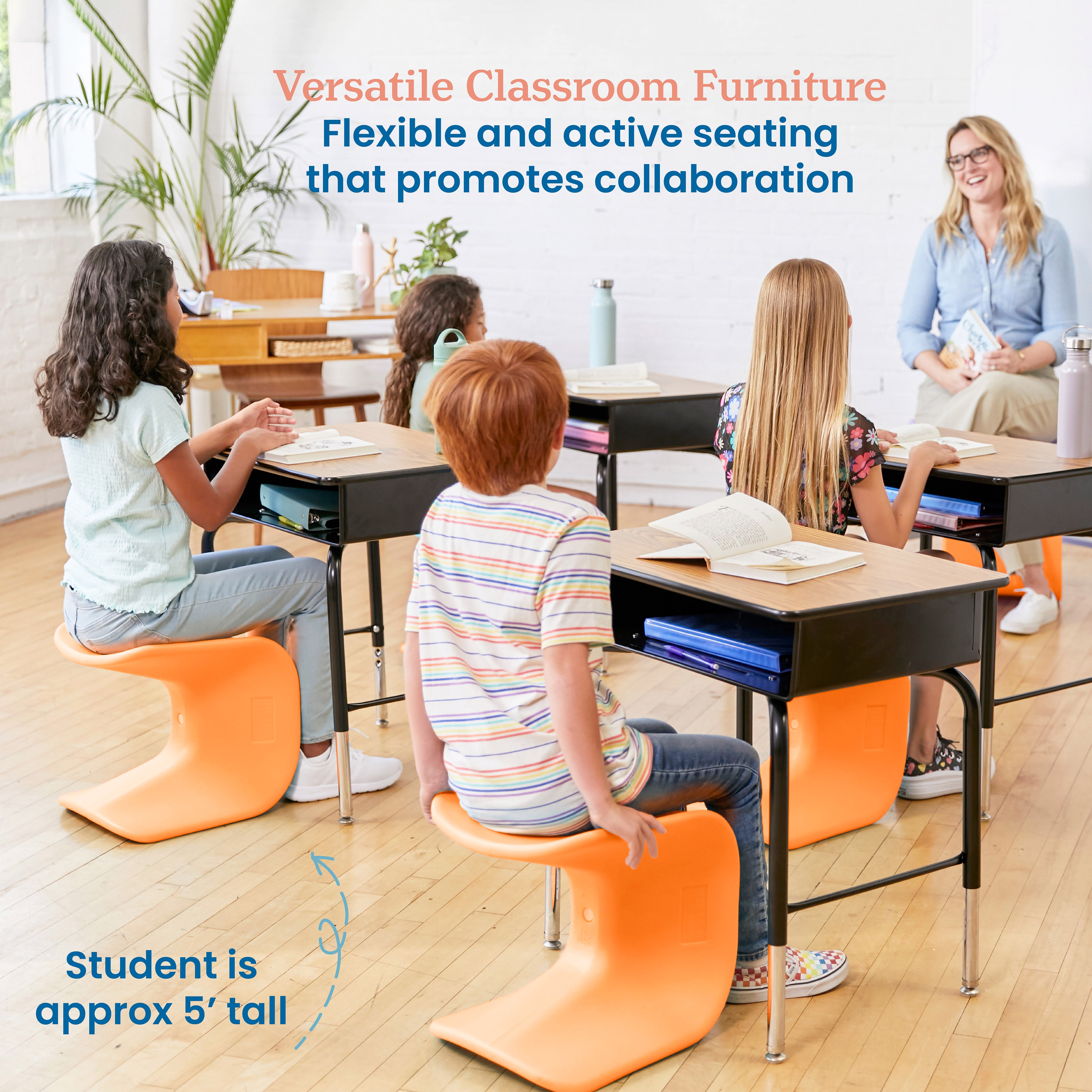 Wave Seat, 14in - 15.1in Seat Height, 2-Pack