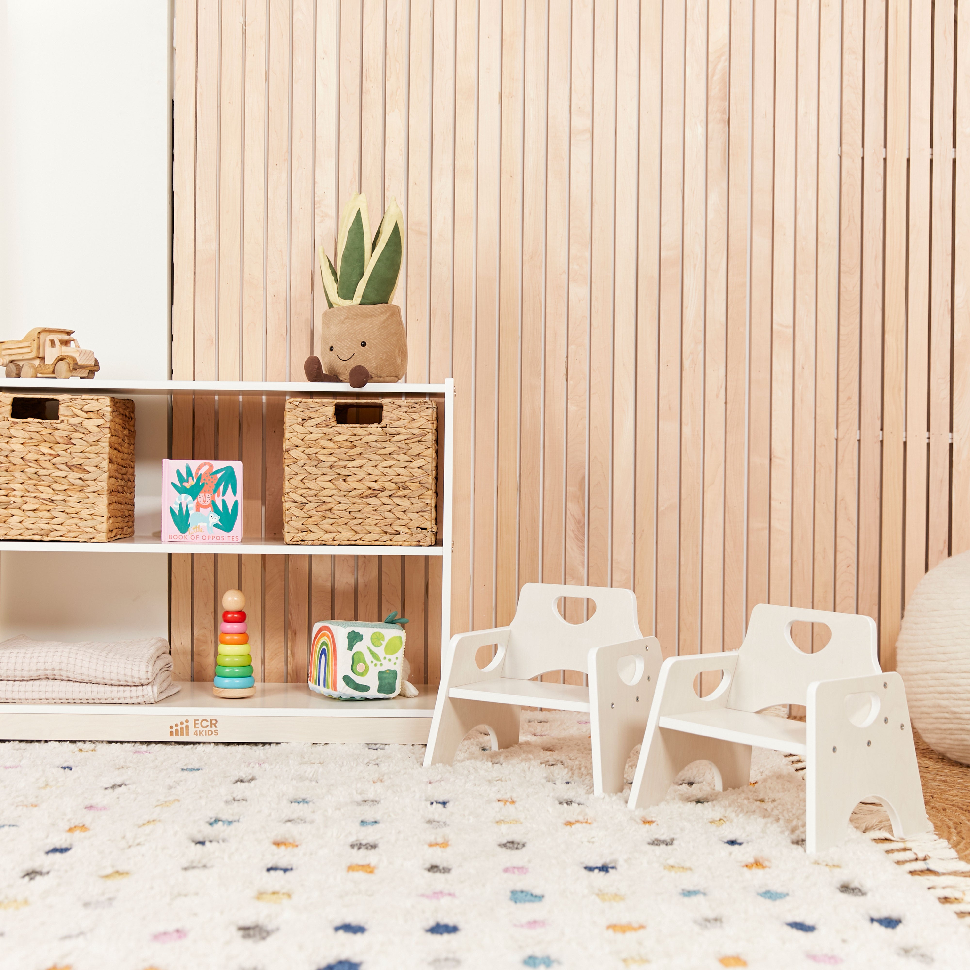 Stackable Wooden Toddler Chair, 6in, 2-Pack