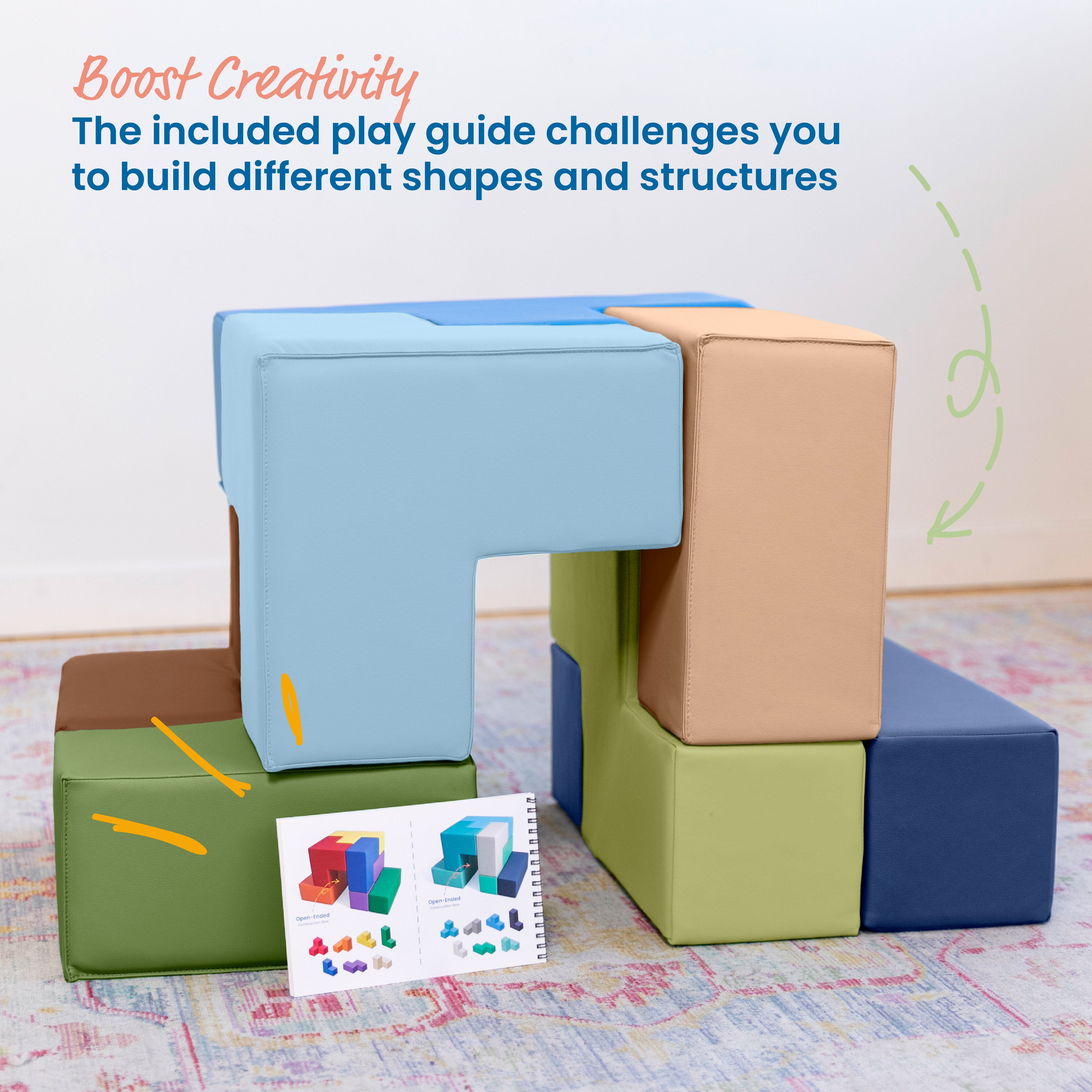 SoftZone Brainy Building Blocks, 7-Piece