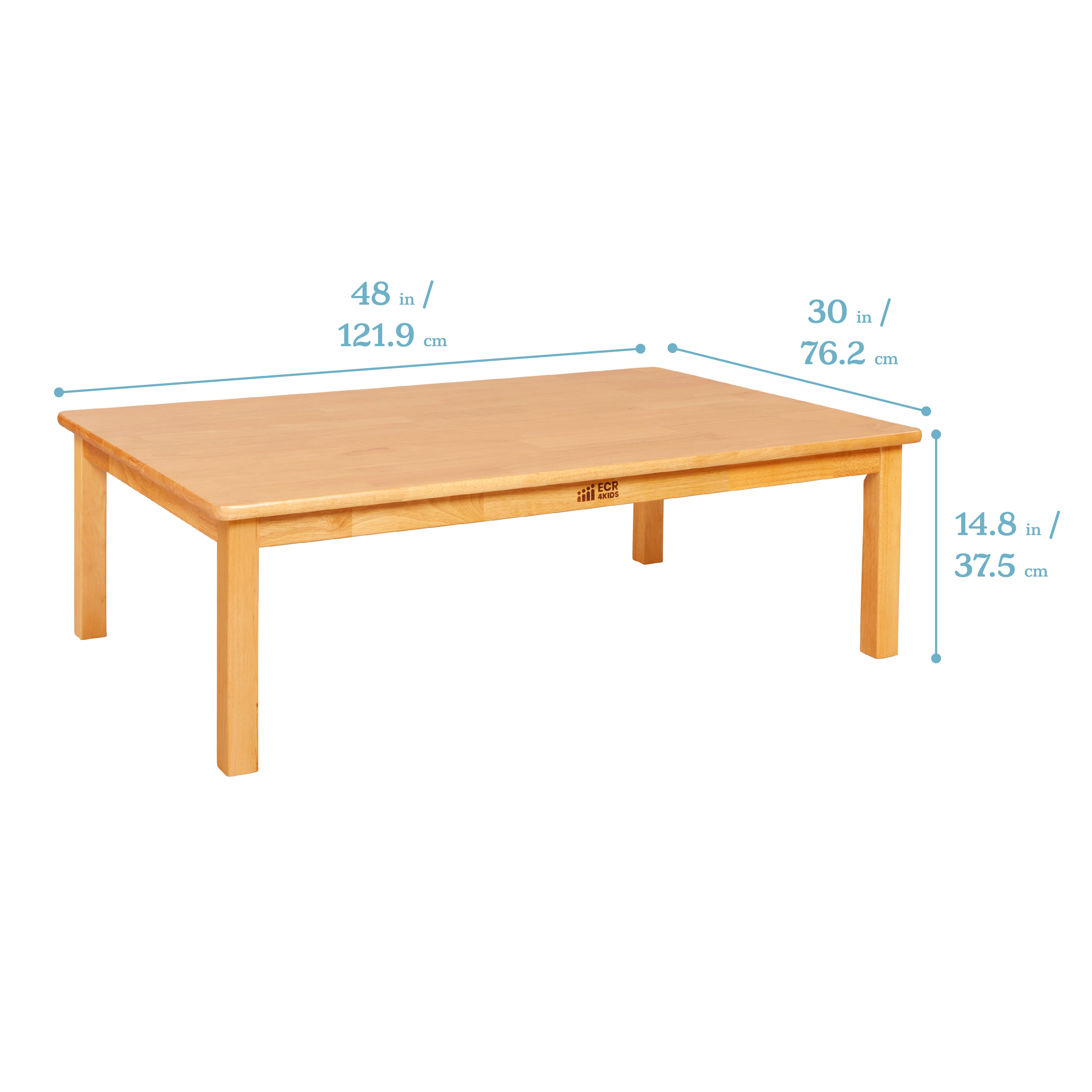 Hardwood Table with 14in Legs