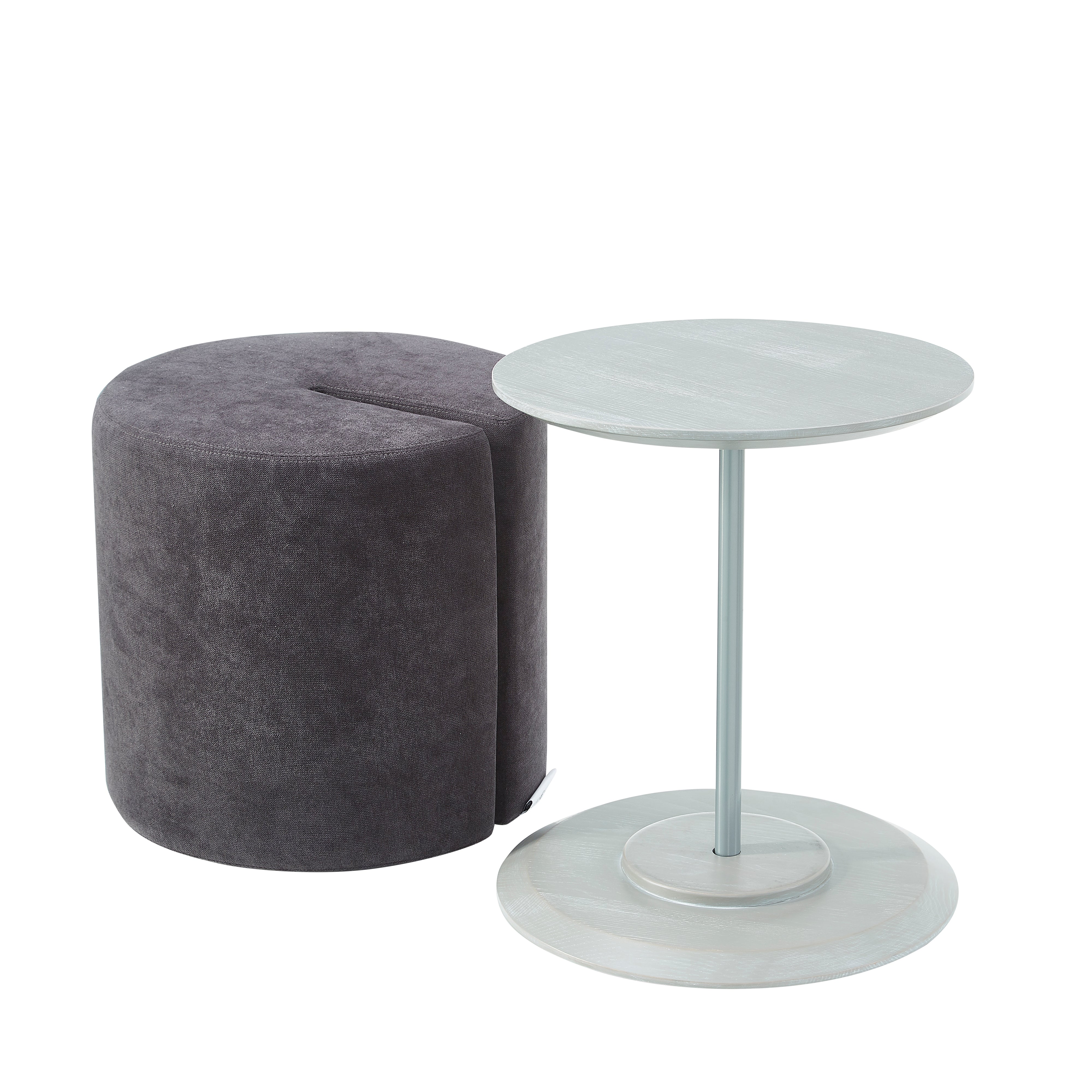 Ashwood Table with Fabric Ottoman, 2-Piece
