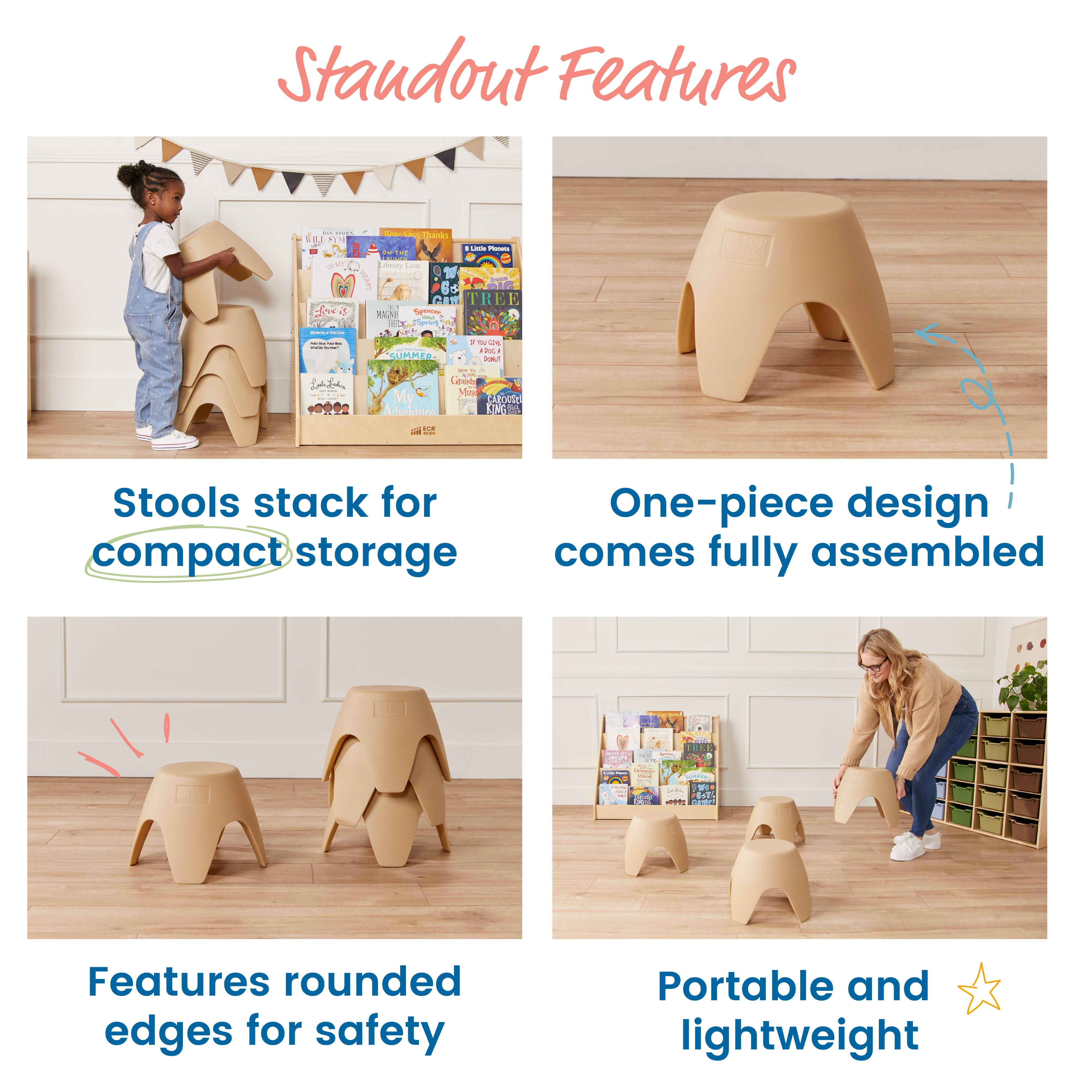 Ayana Stool Set, 4-Pack