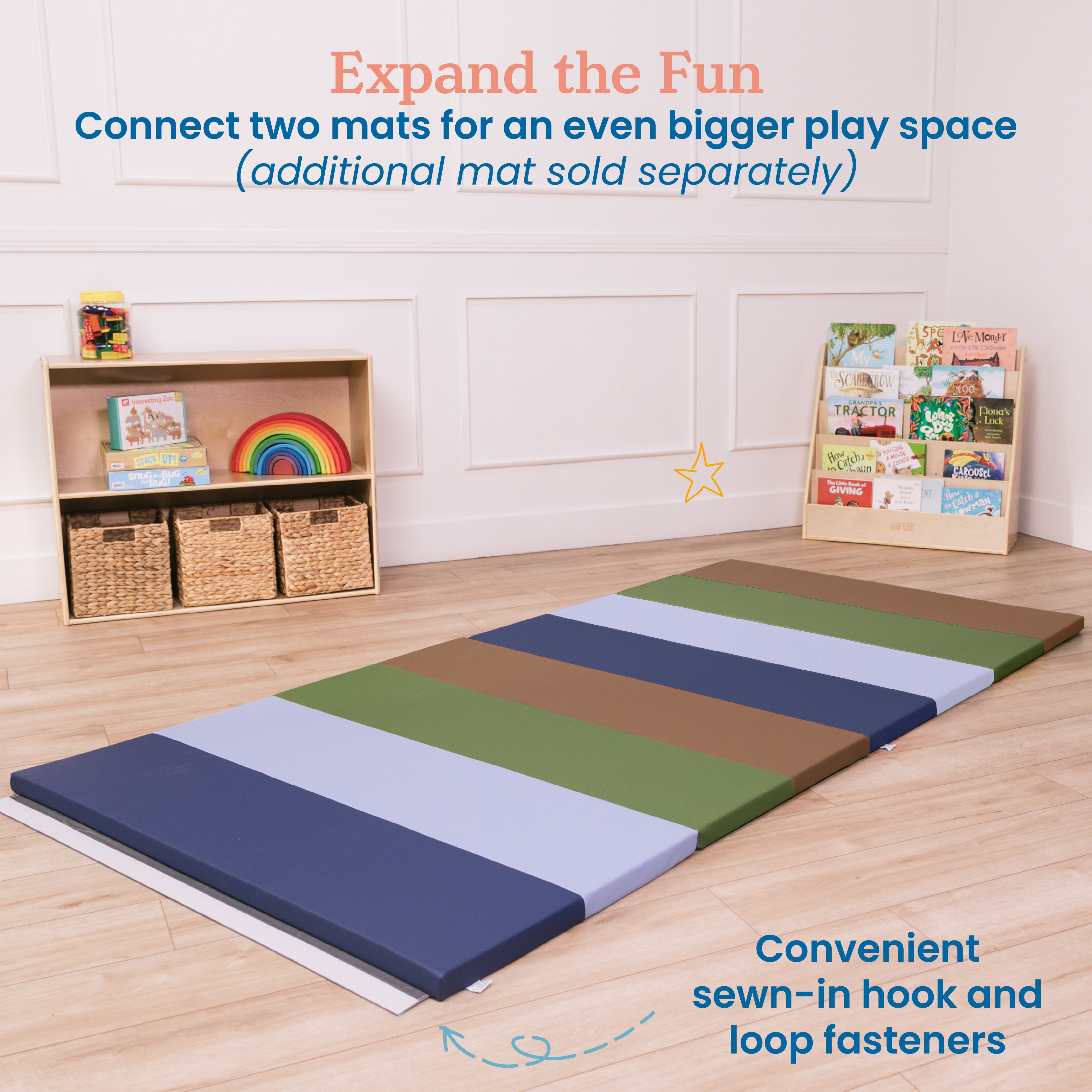 4-Section Rainbow Runway Activity Mat