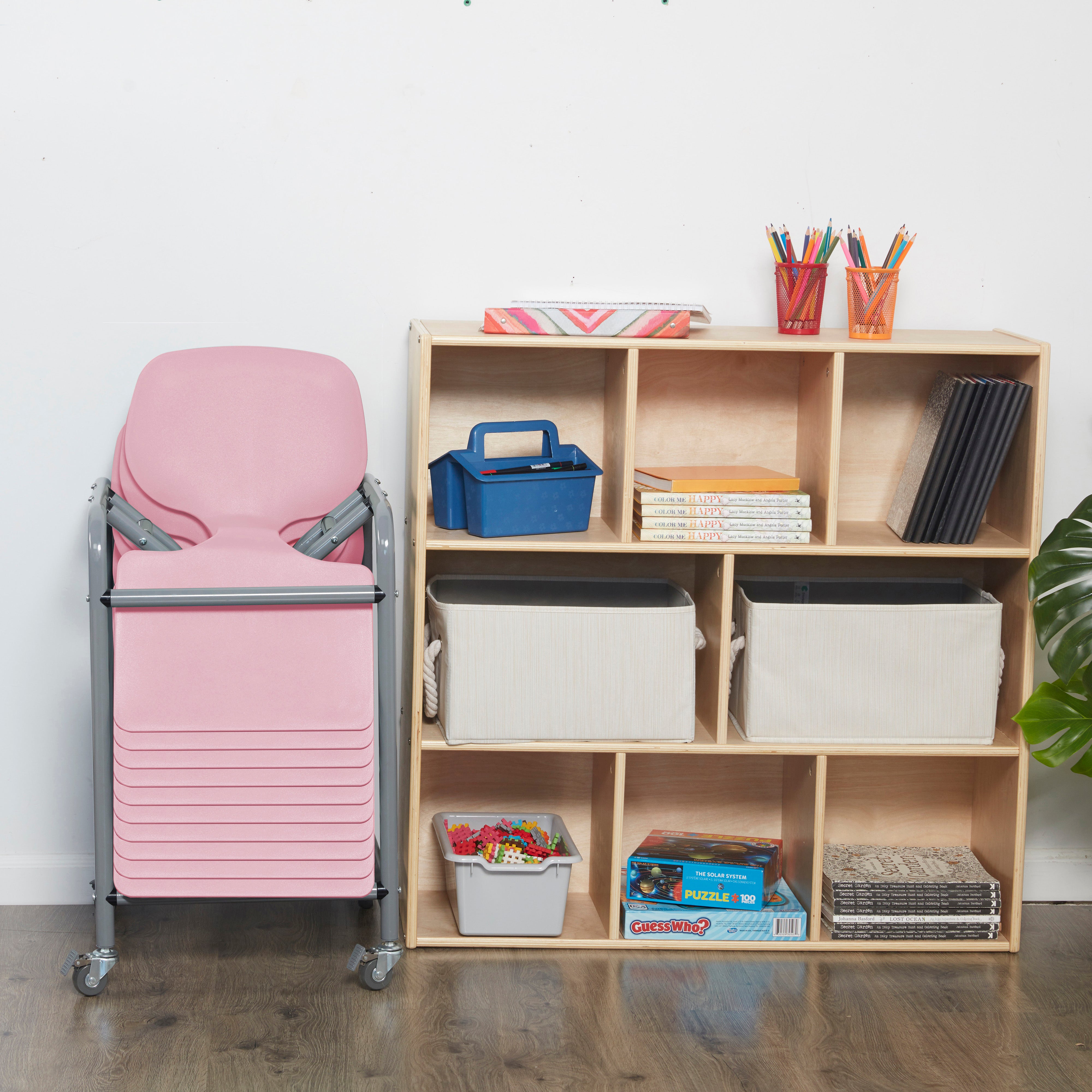 The Surf Portable Desk with Storage Cart, 10-Pack