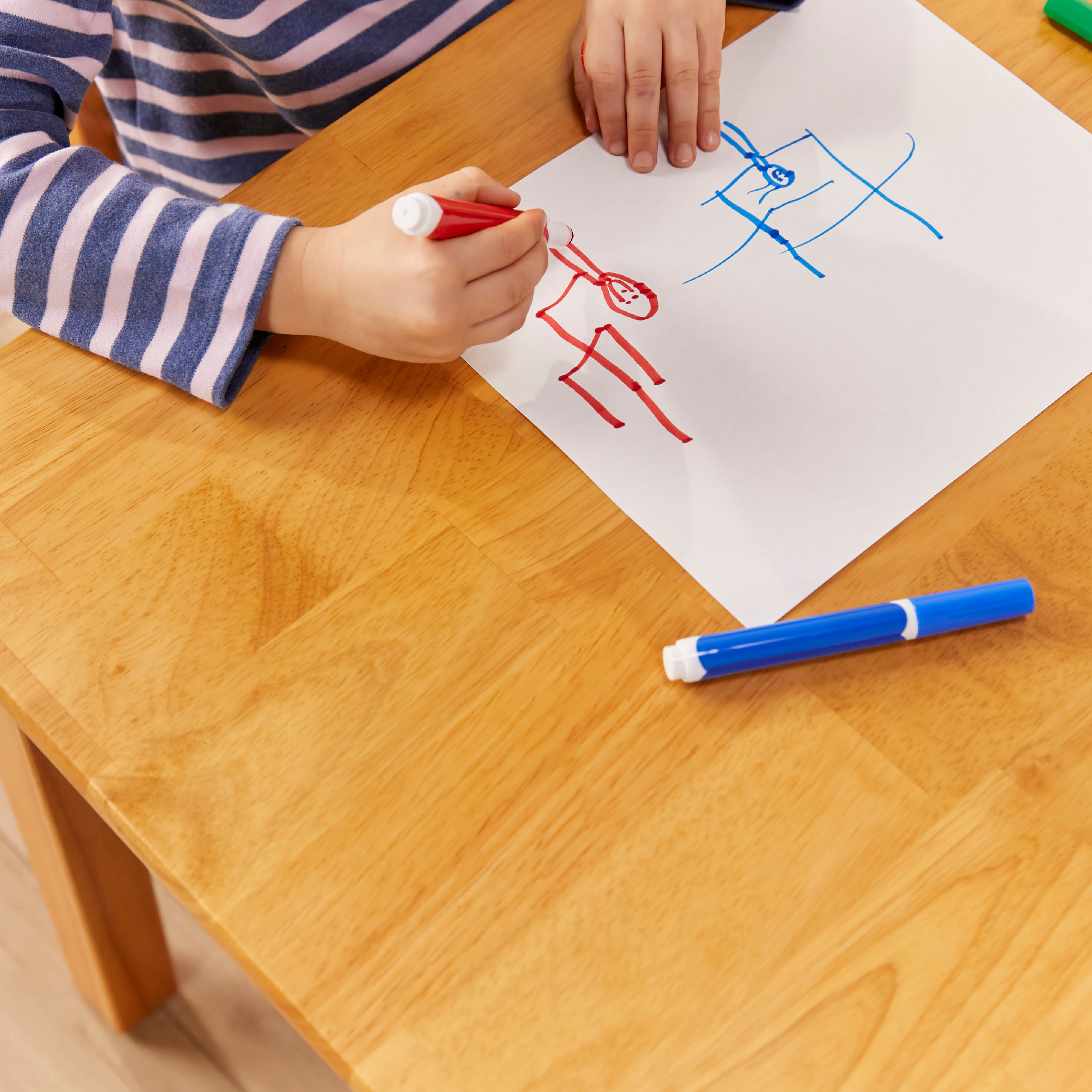 30in x 30in Square Hardwood Table with 20in Legs and Two 10in Chairs