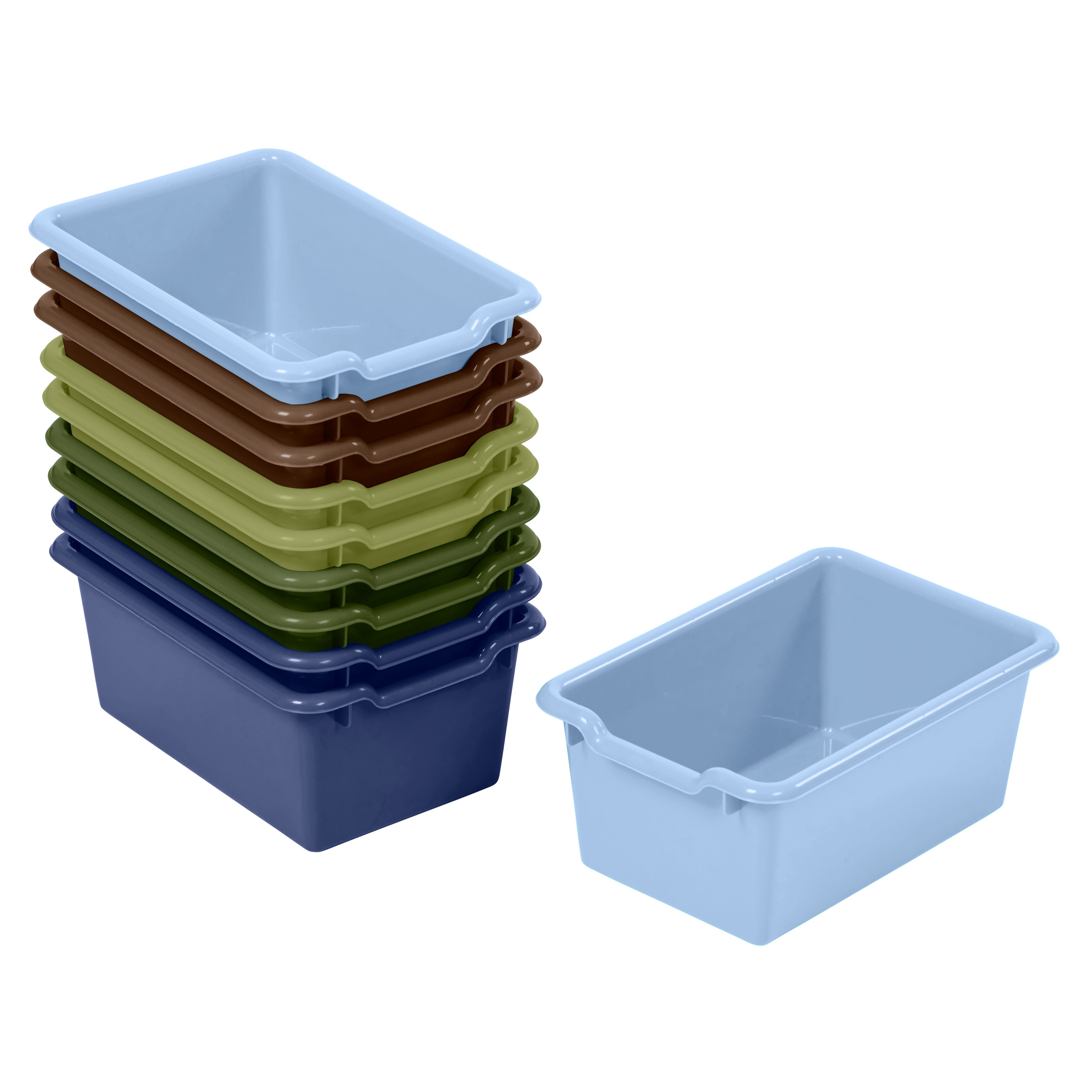 Scoop Front Storage Bins, 10-Piece