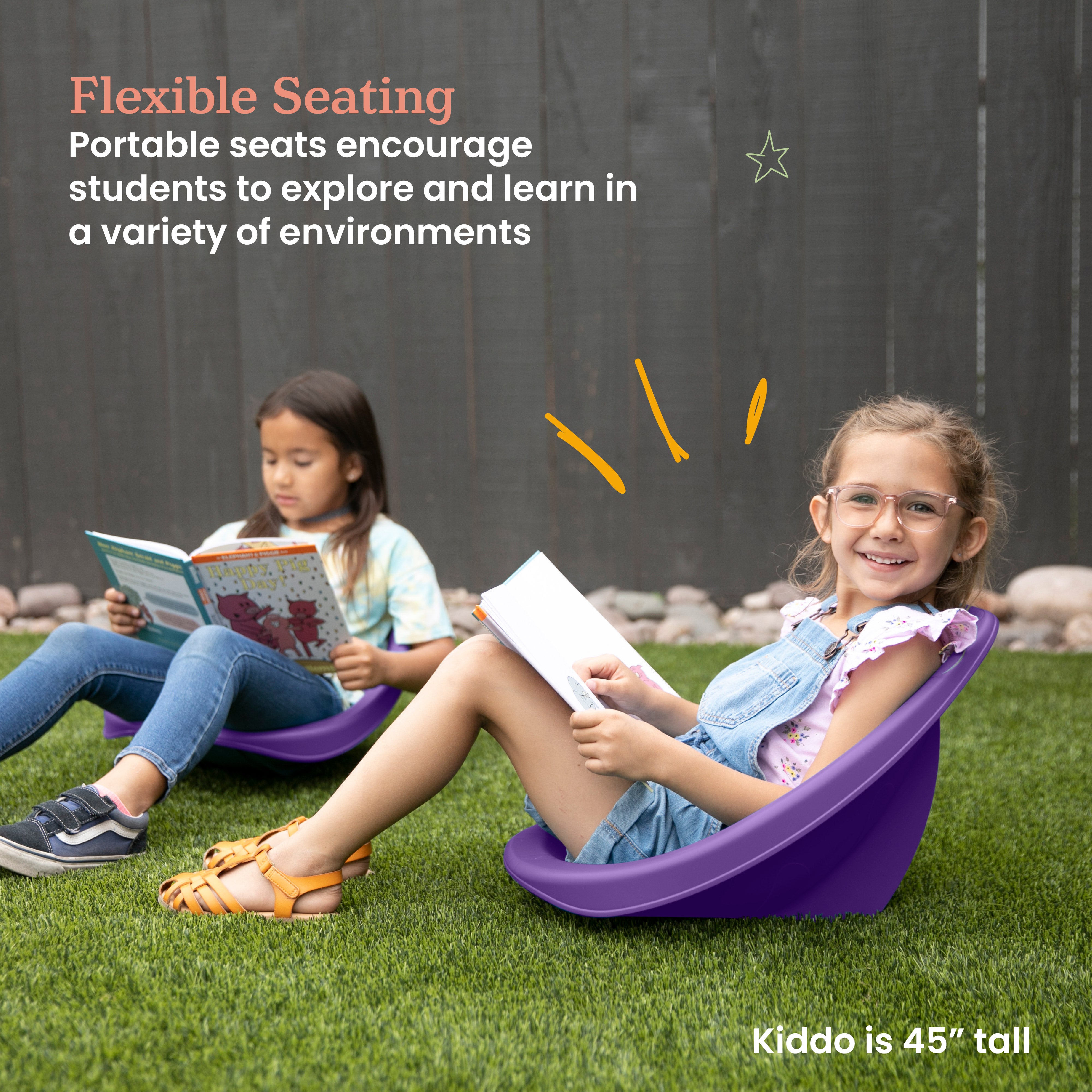 Mobile Leaf Seat Cart with 12 Leaf Floor Seats, Flexible Seating