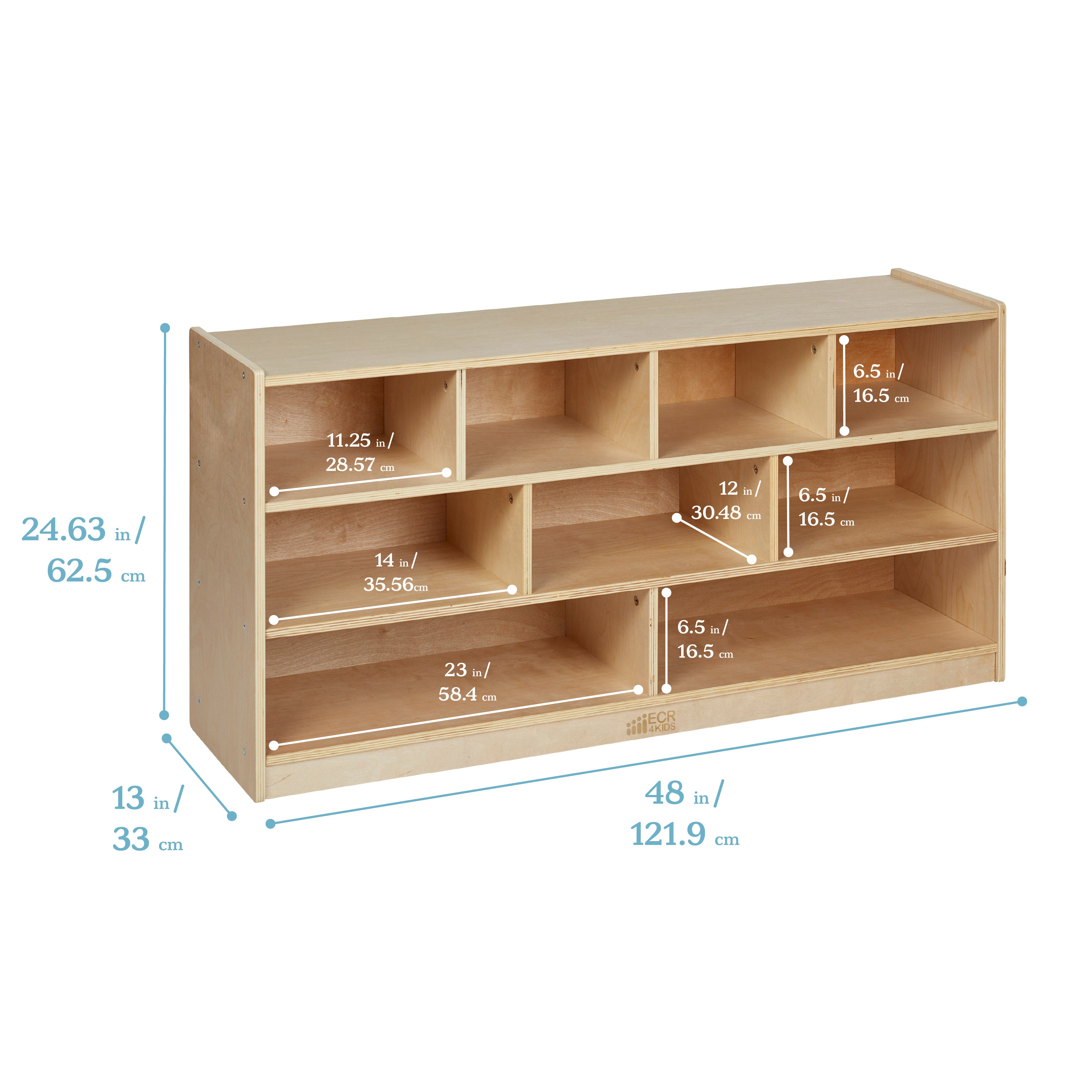 Mobile Building Block Storage Cabinet, Large