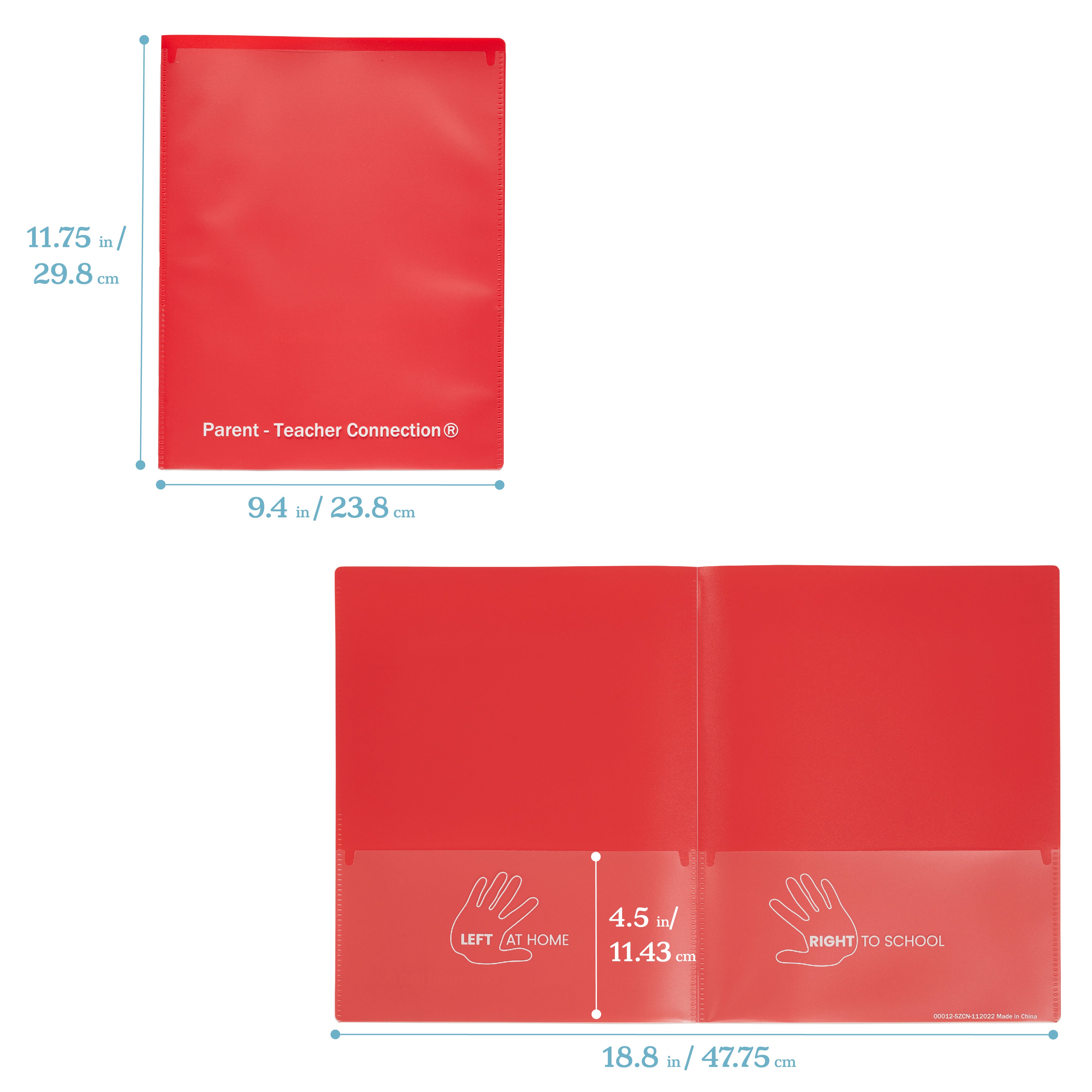 2-Pocket Parent-Teacher Classroom Communication Folder, 36-Piece