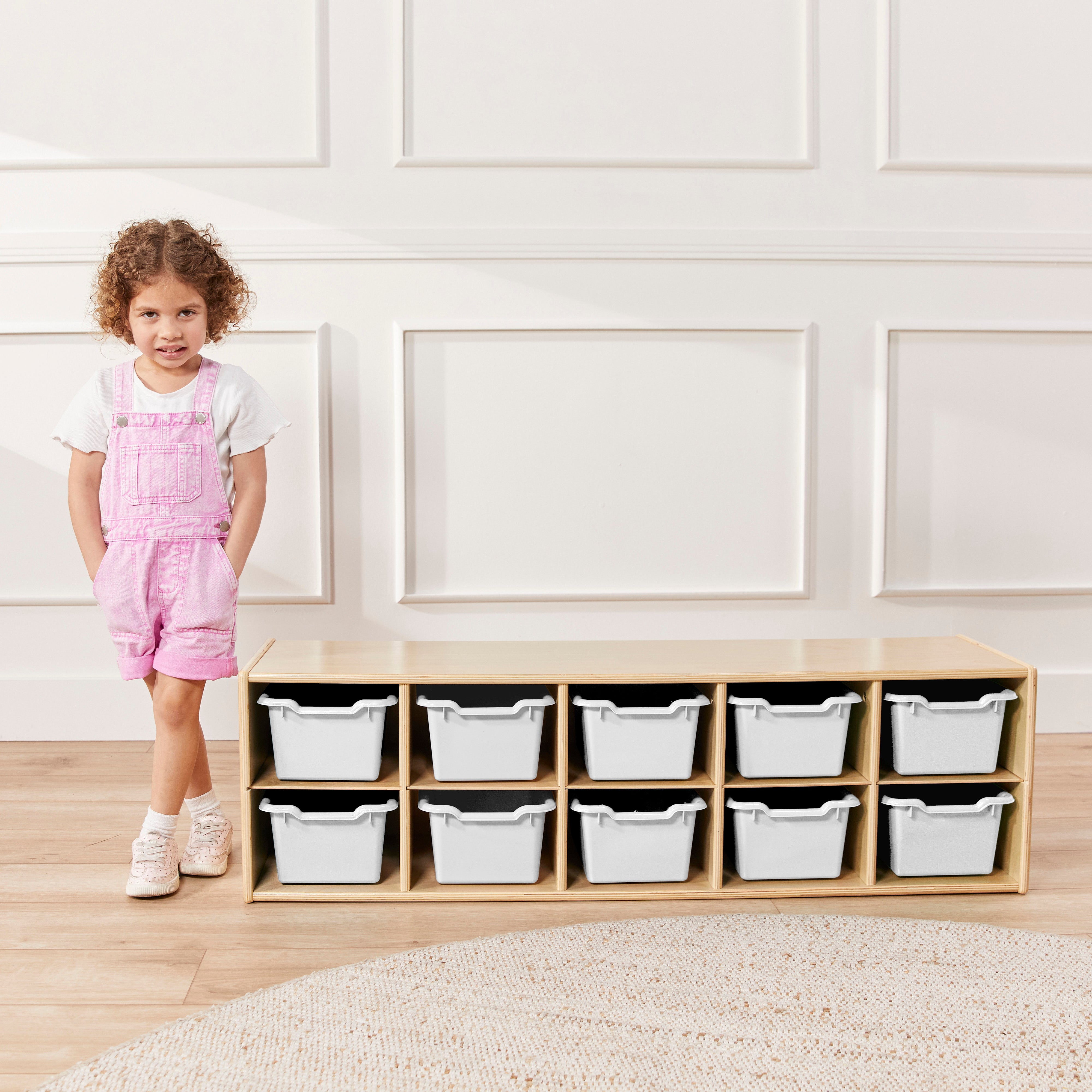 Scoop Front Storage Bins, 10-Piece