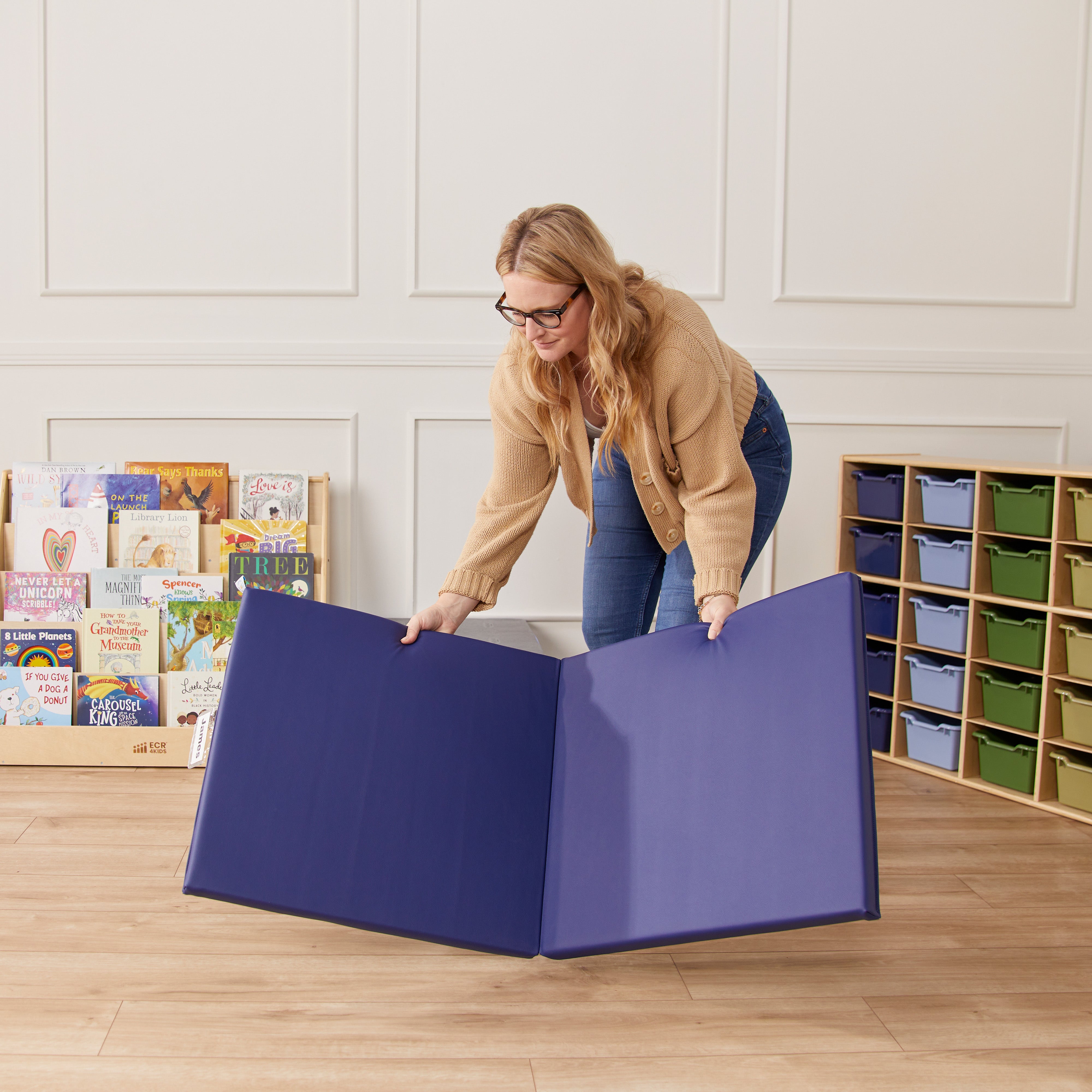 Folding Rainbow Rest Mats, 5-Piece