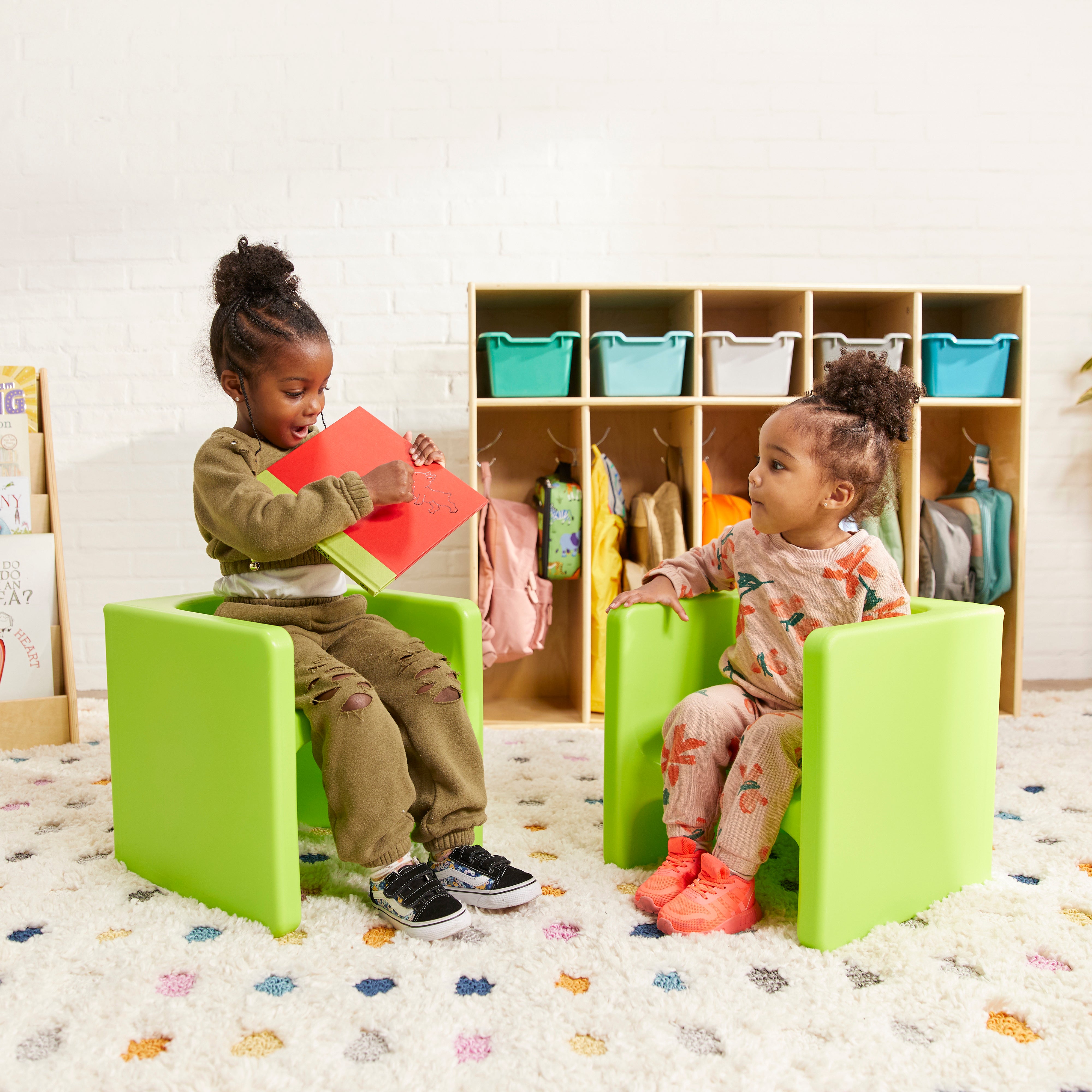 Tri-Me Table and Cube Chair Set, Multipurpose Furniture, 3-Piece