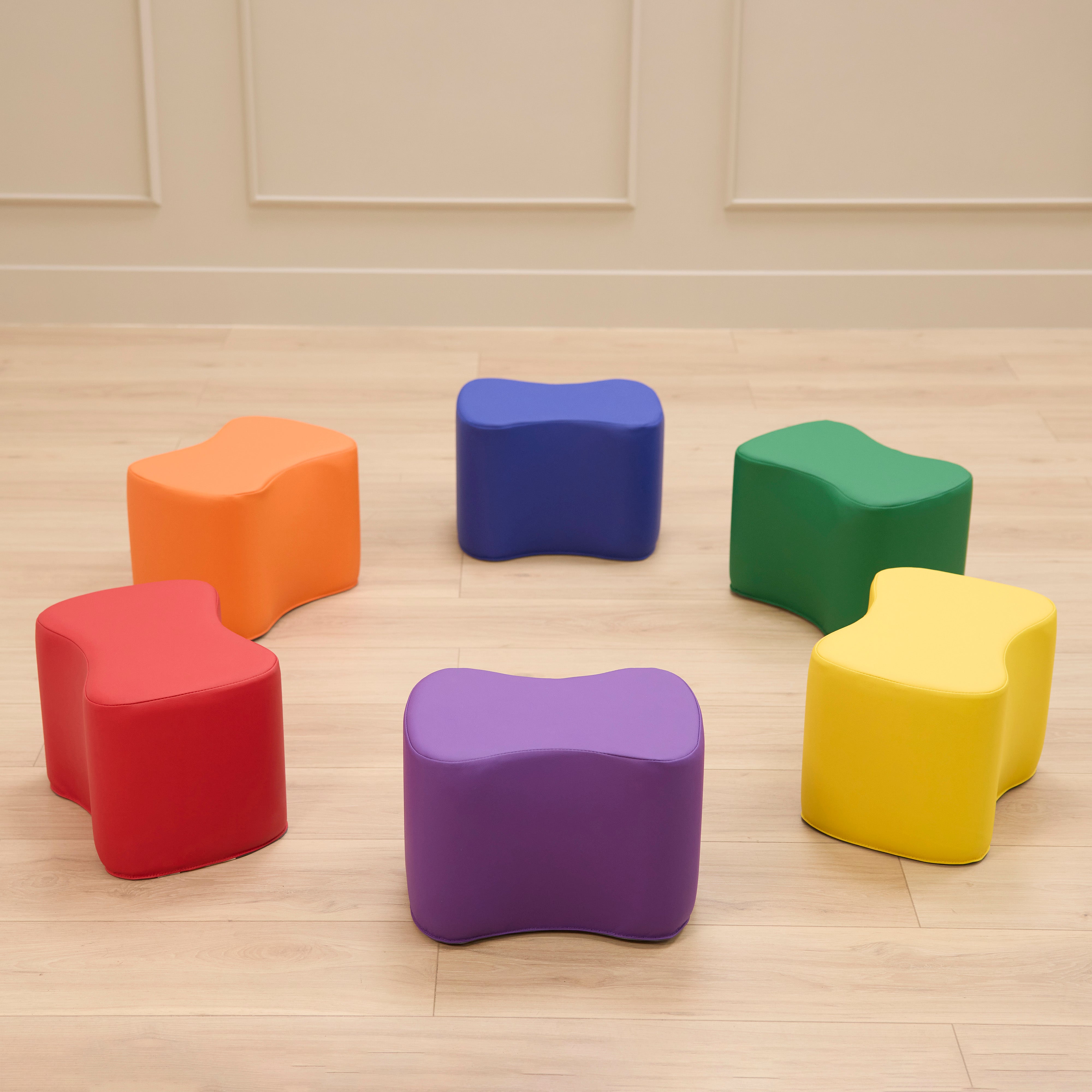 Butterfly Modular Stool Seating Set, 6-Piece