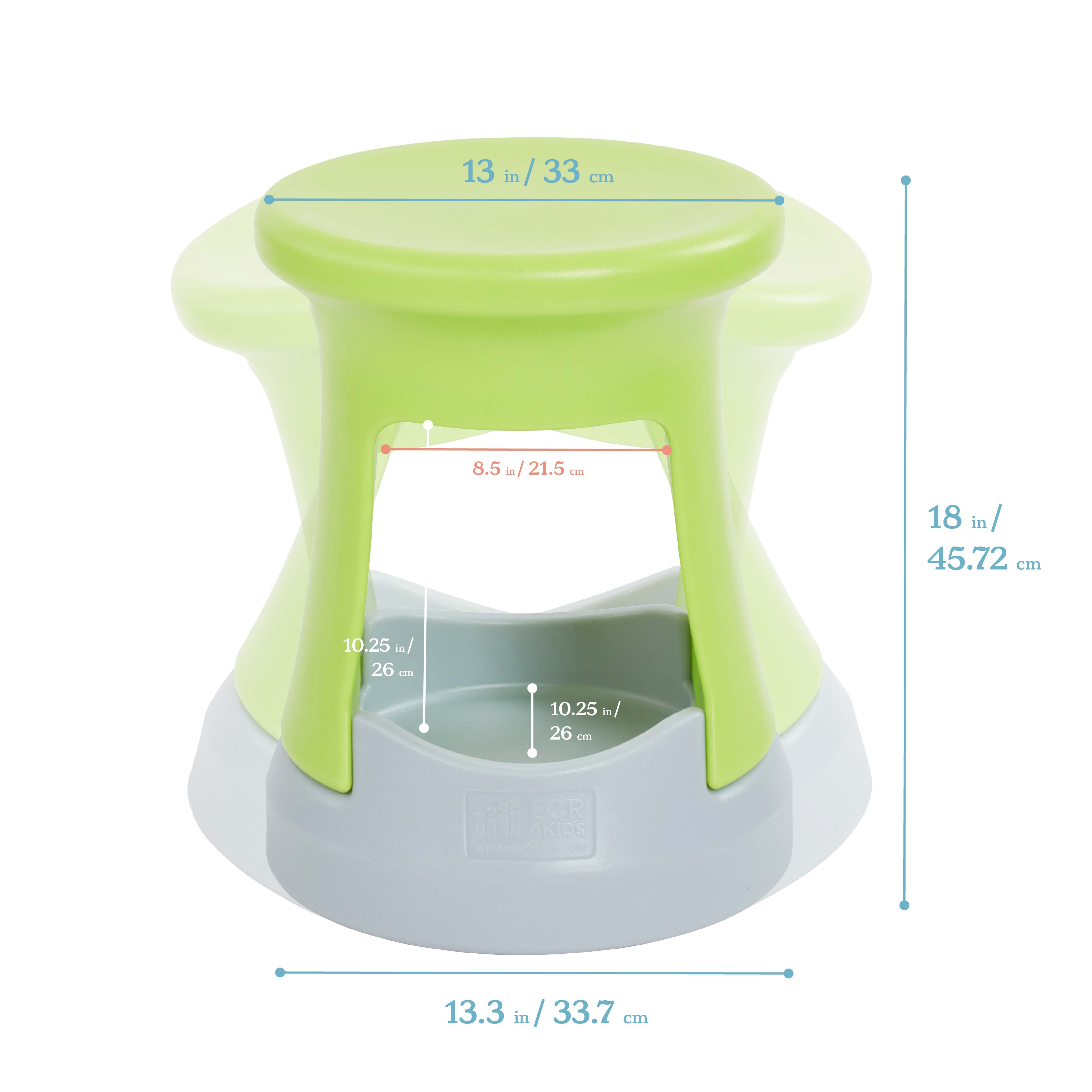 Storage Wobble Stool, 18in Seat Height