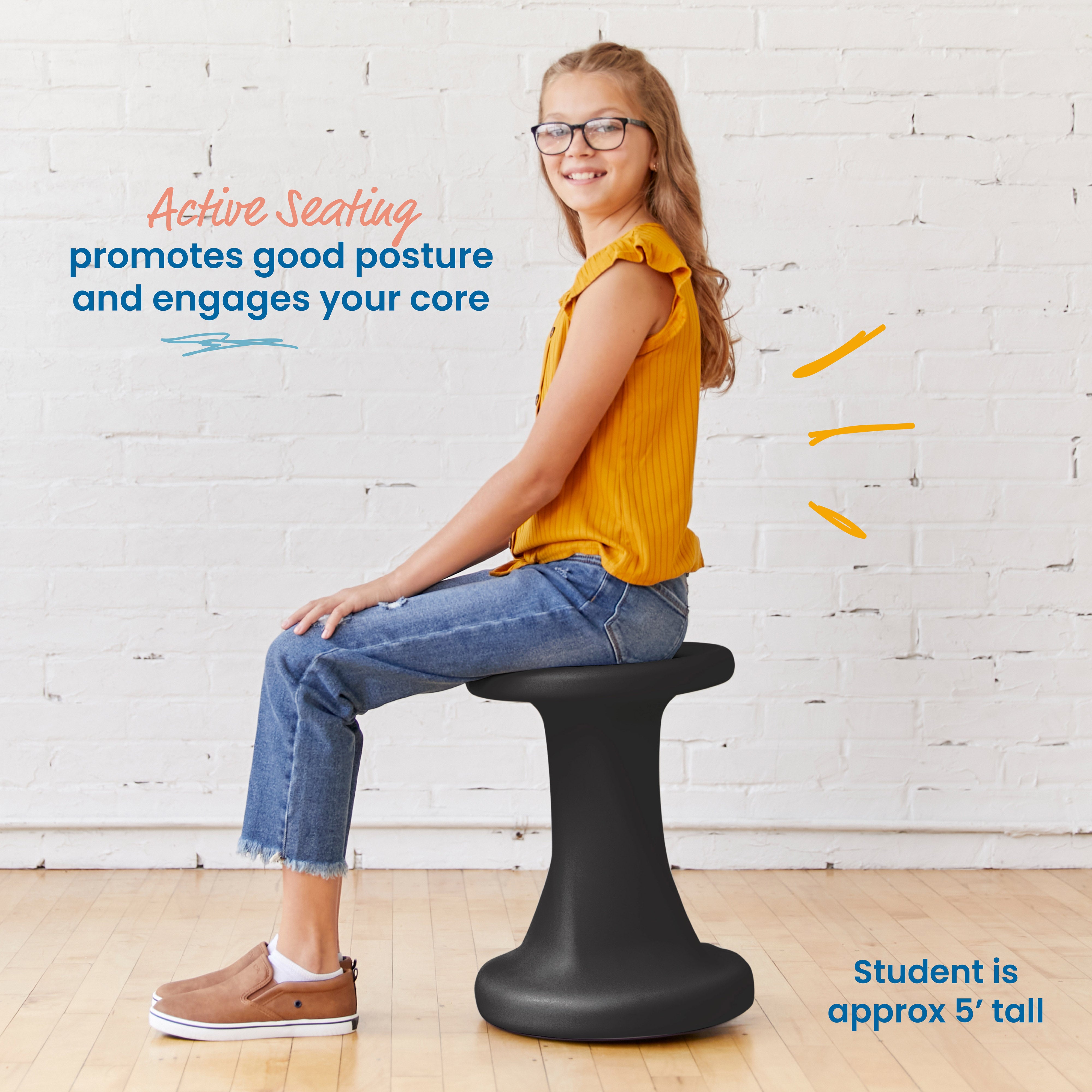 Twist Wobble Stool, 18in Seat Height