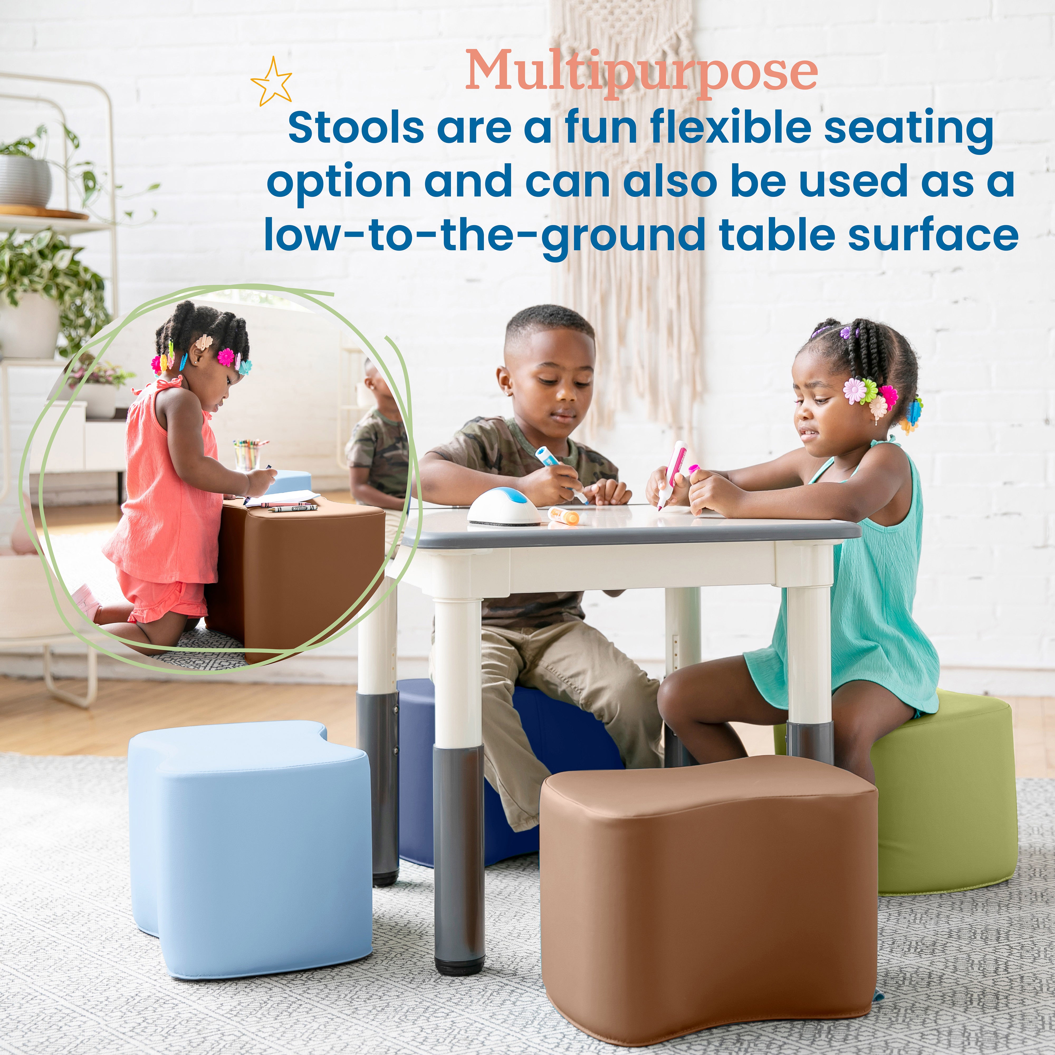 Toddler Modular Stool Set, 6-Piece
