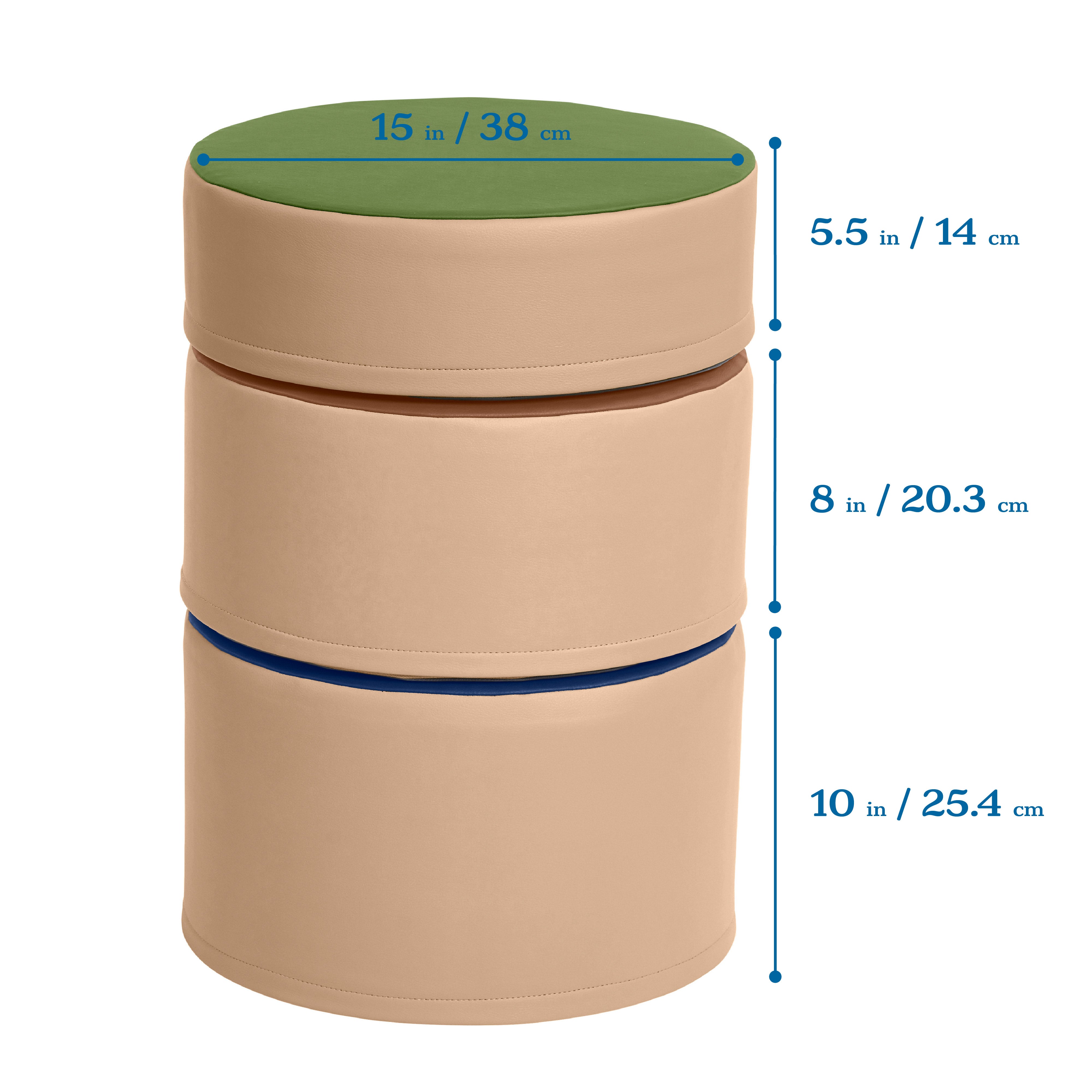 Colorful Stump Stool Set, 3-Piece