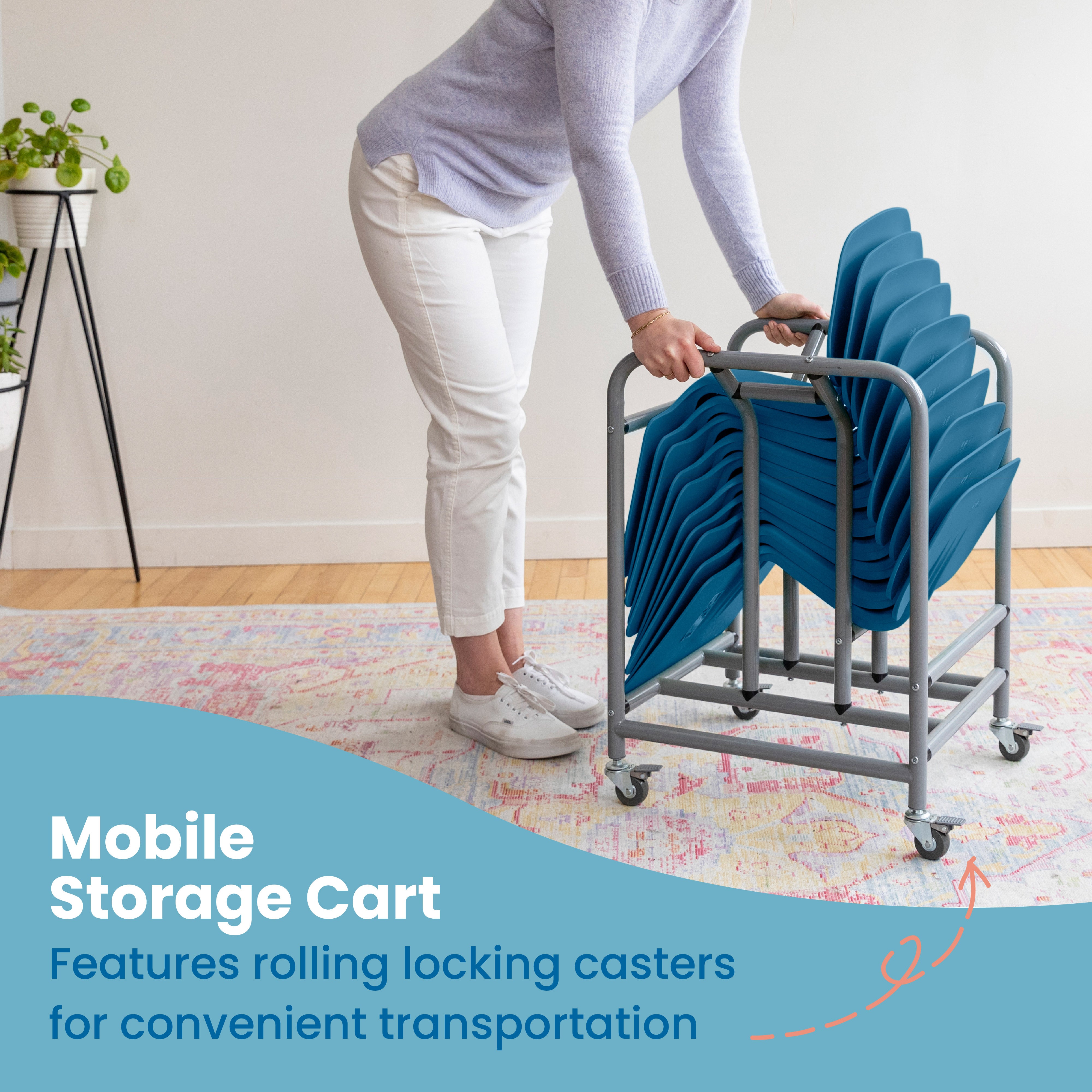 The Surf Portable Desk with Storage Cart, 10-Pack