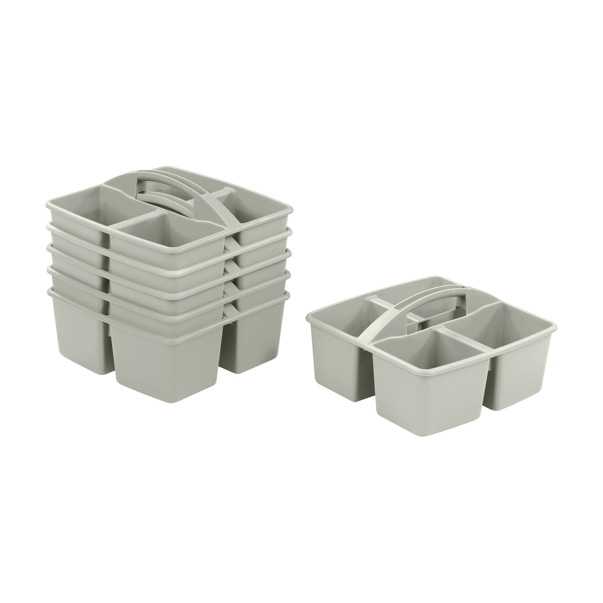4-Compartment Medium Plastic Caddy, 6-Pack