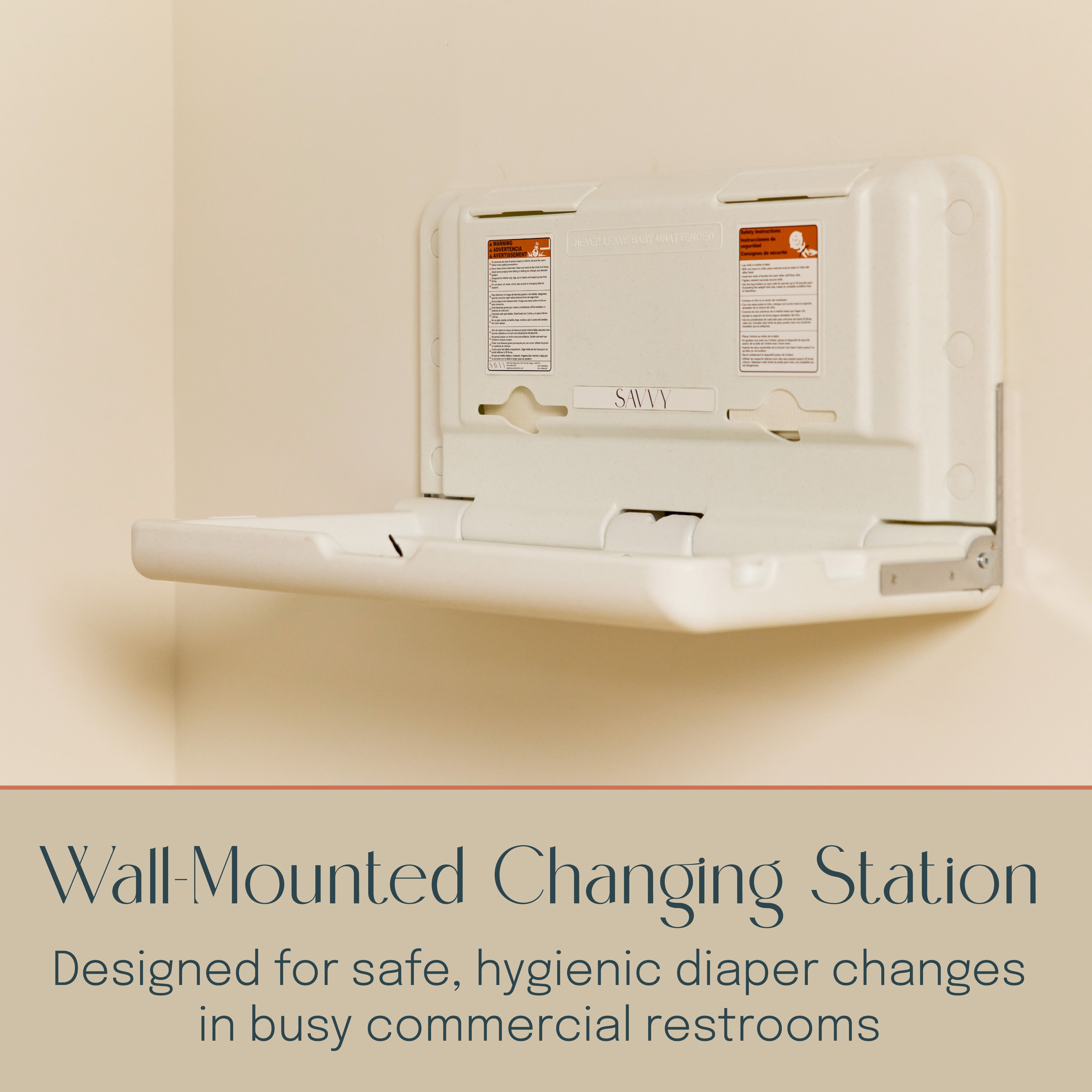 Commercial Wall-Mounted Baby Changing Station