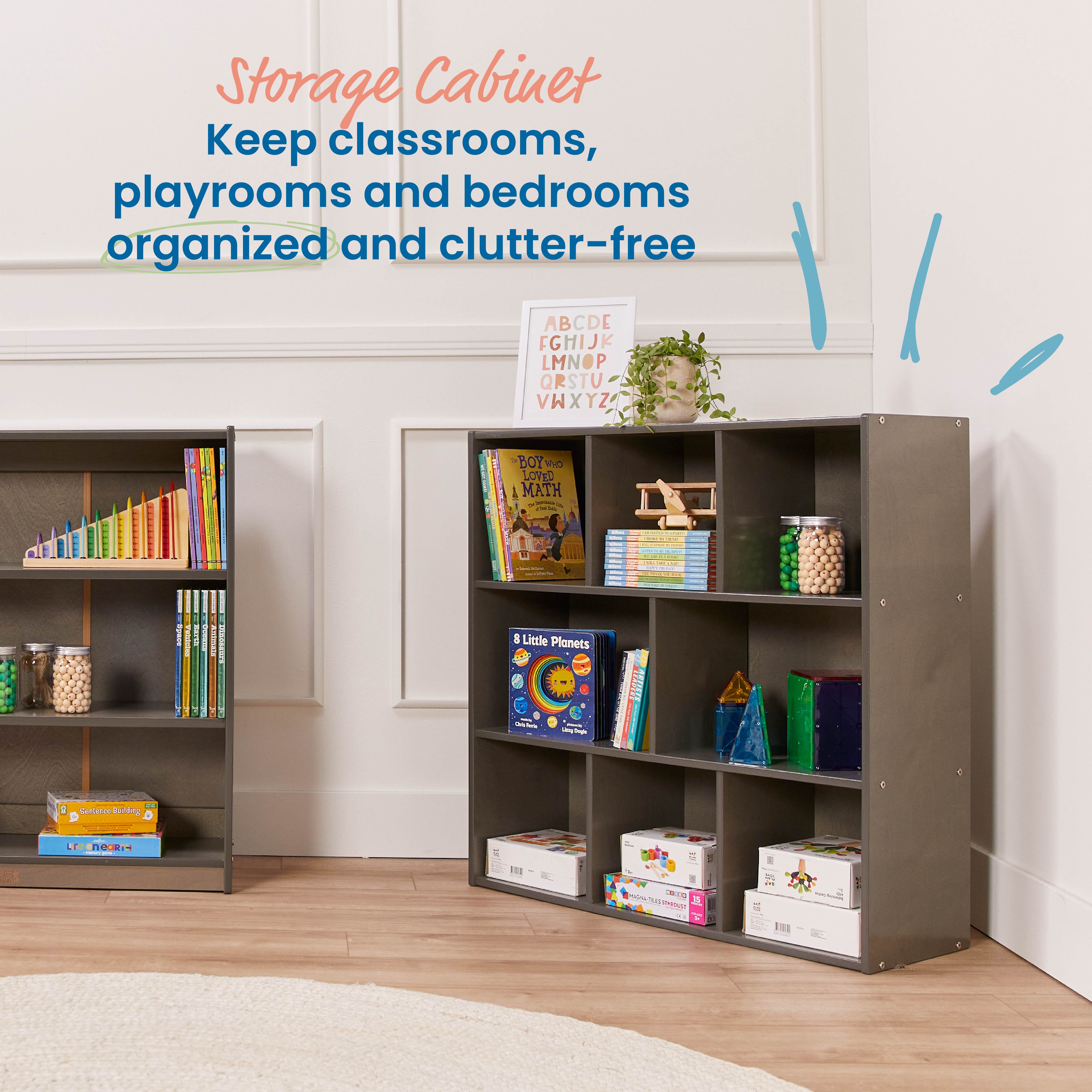 Streamline 8-Compartment Storage Cabinet, 36in