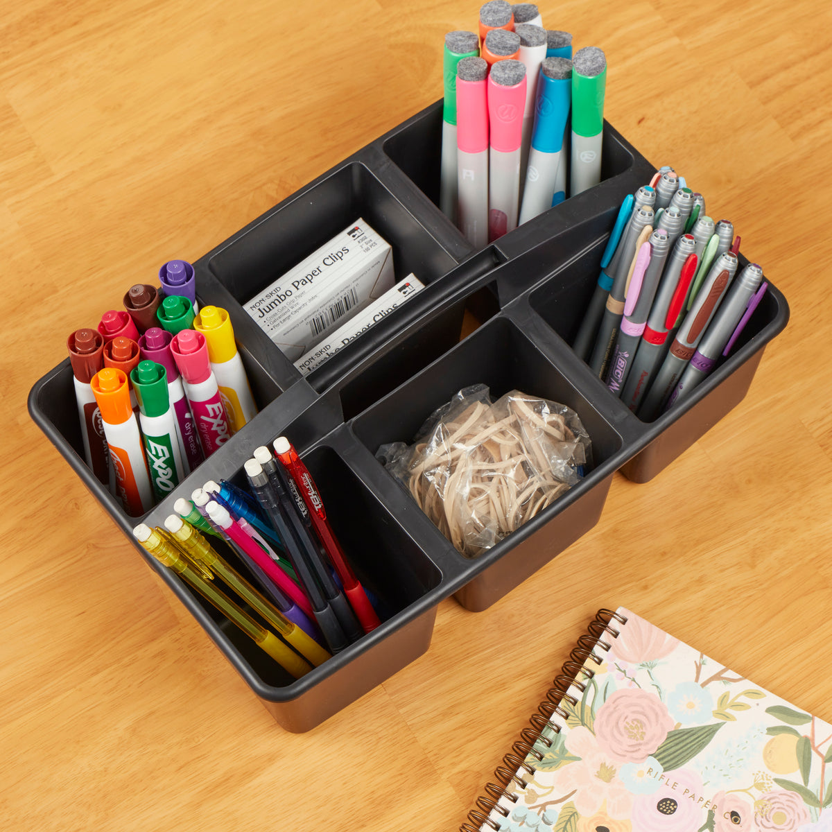 6-Compartment Large Plastic Caddy, 6-Pack