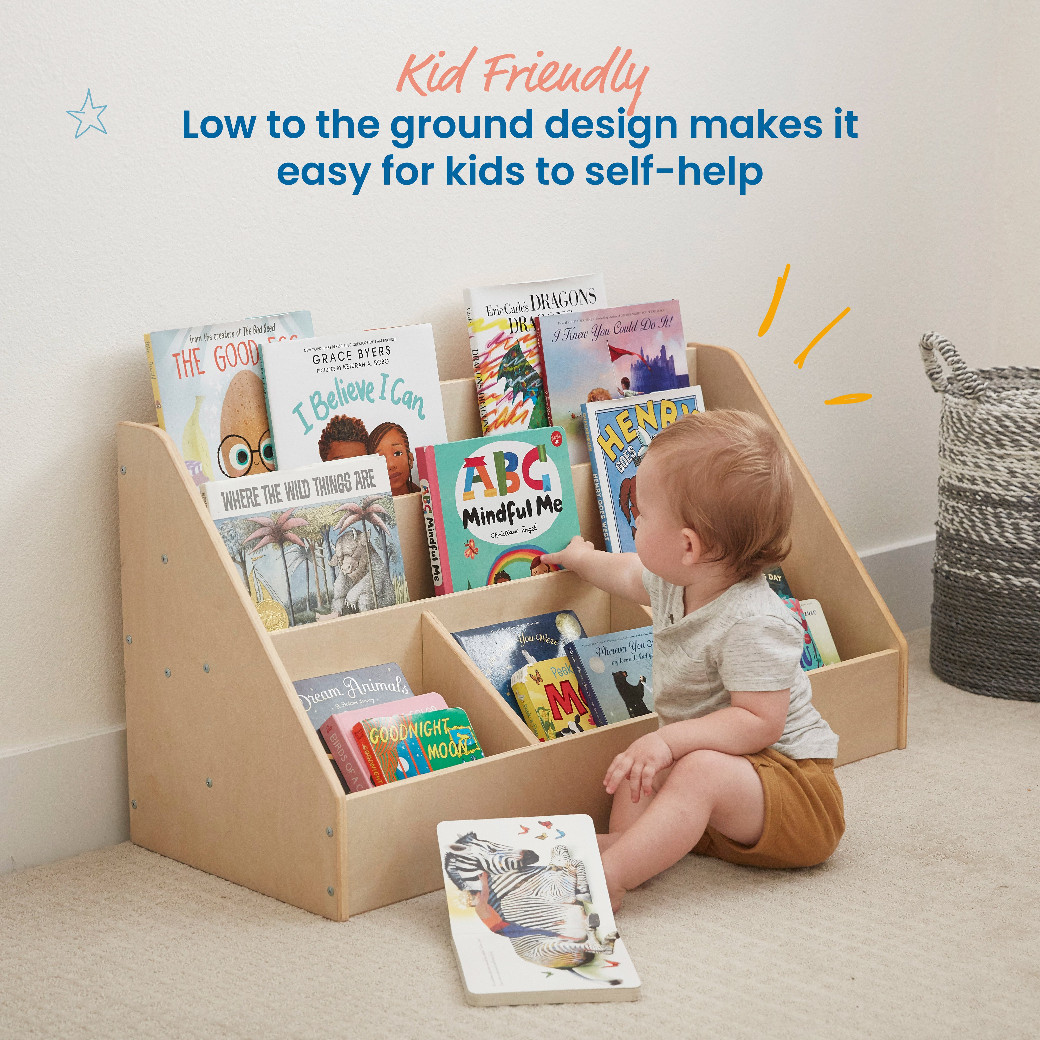 5-Compartment Easy to Reach Book Display