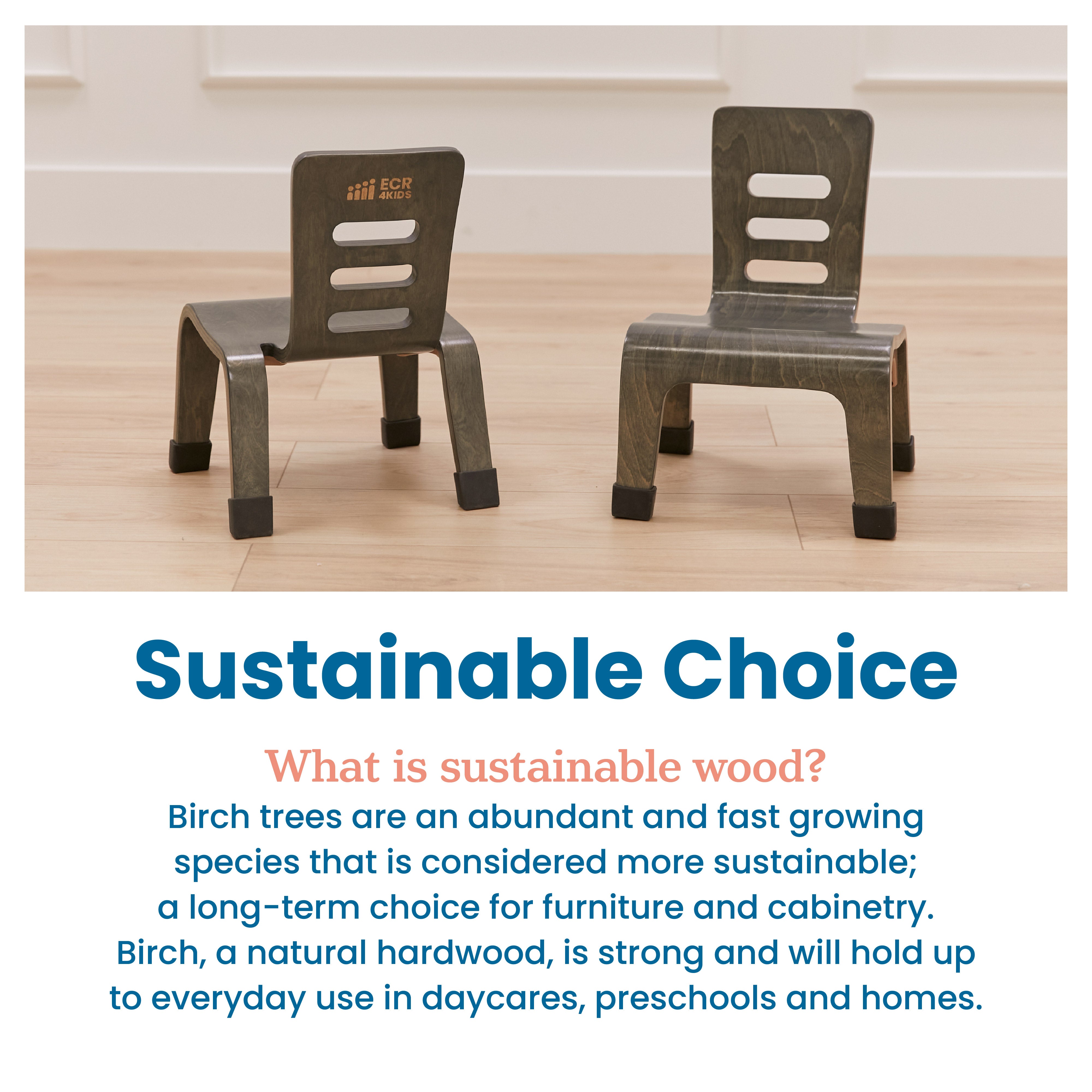 Bentwood Chair, 8in Seat Height, 2-Pack