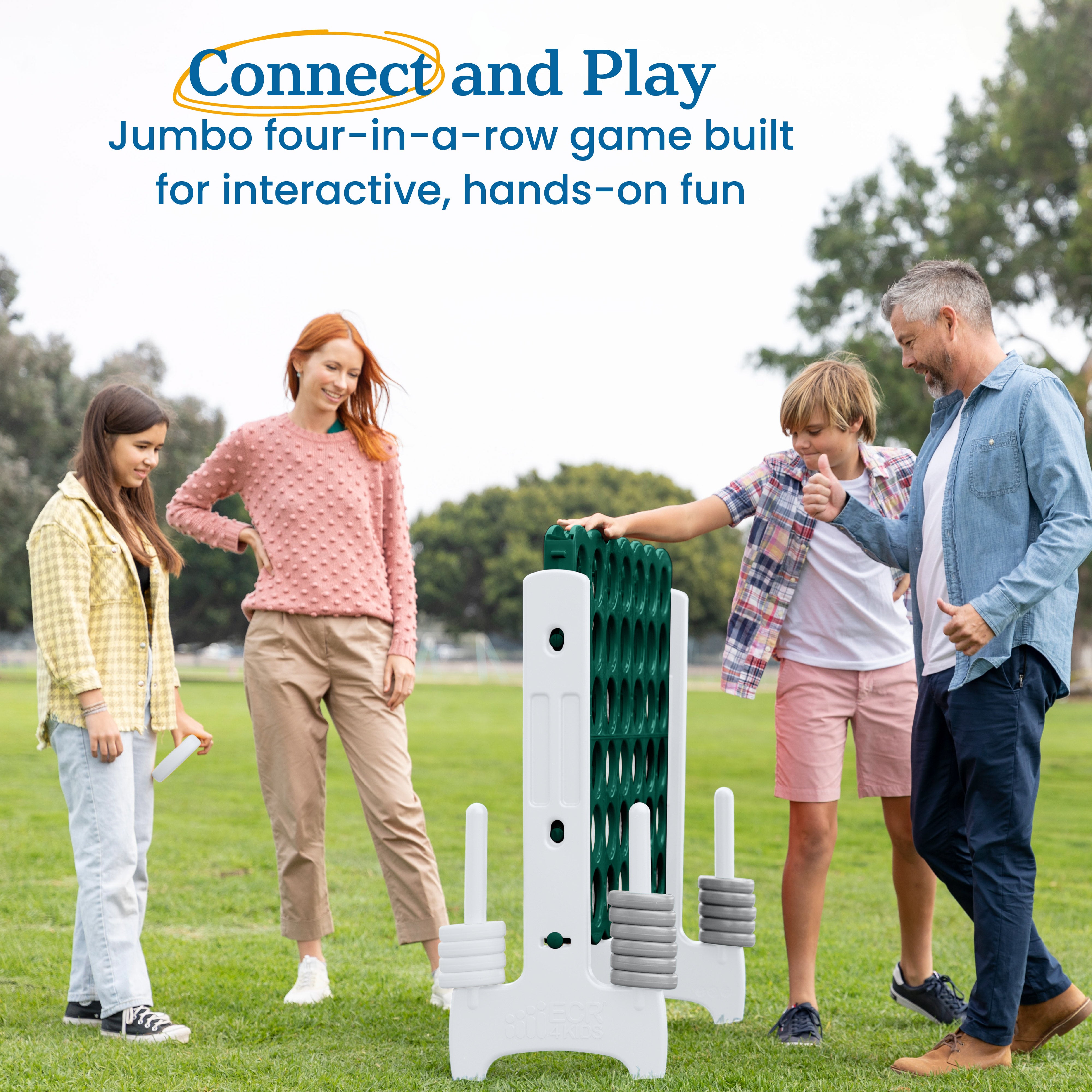 Jumbo 4-To-Score Giant Game with 42 Rings and Reset Sliders