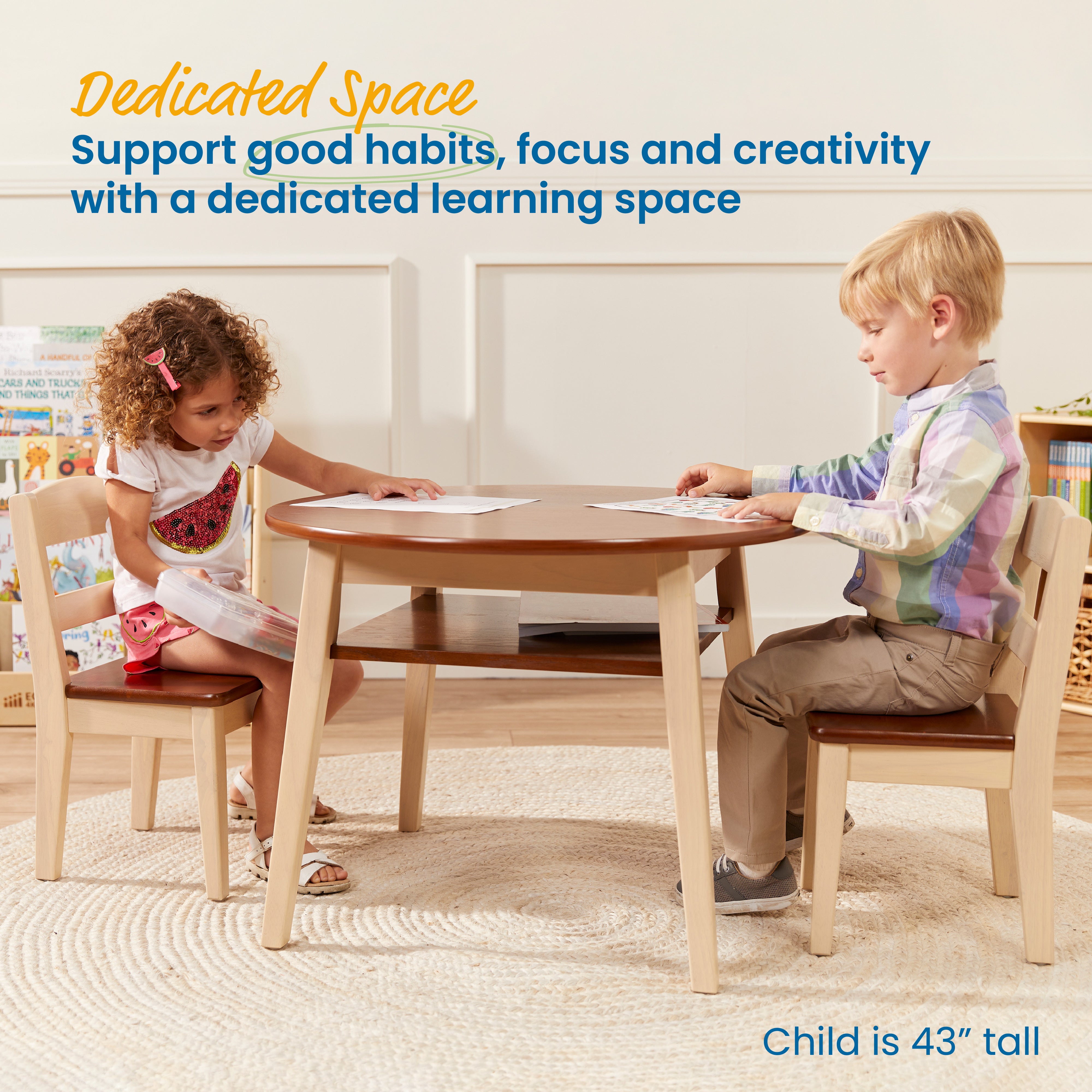 Hideaway Table and Chair Set, 3-Piece