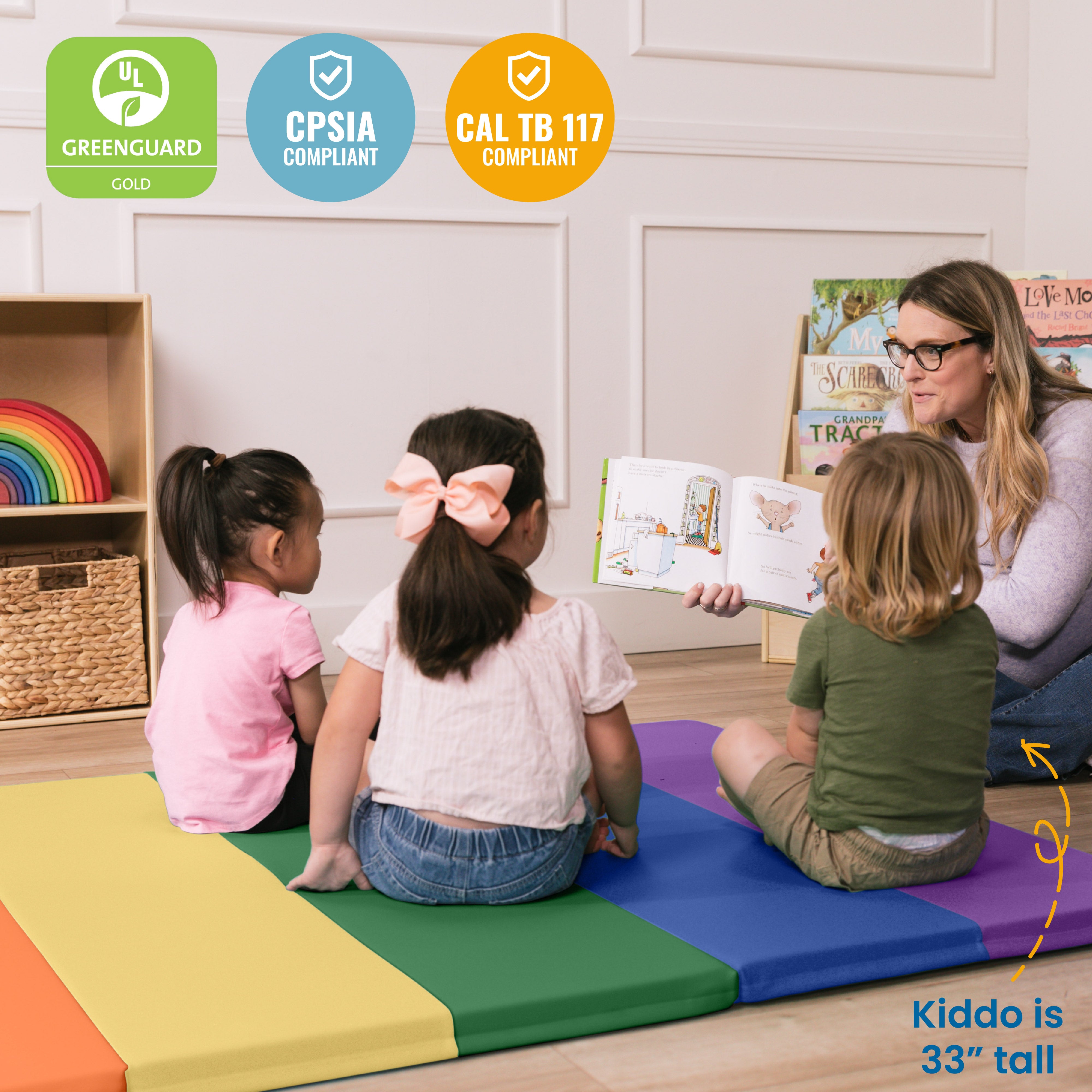 SoftZone 6-Section Rainbow Runway Activity Mat