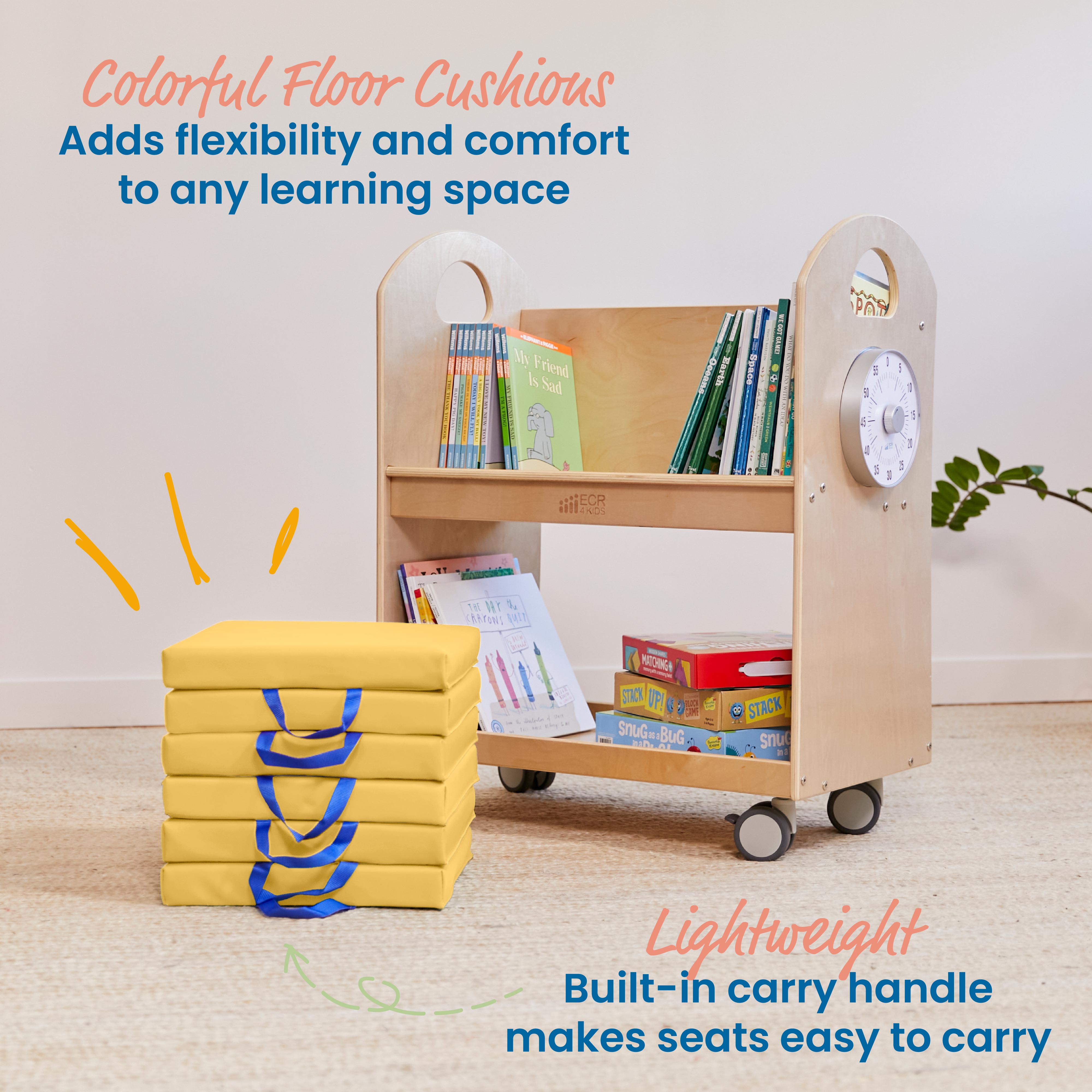 Floor Cushions, Square, 6-Piece