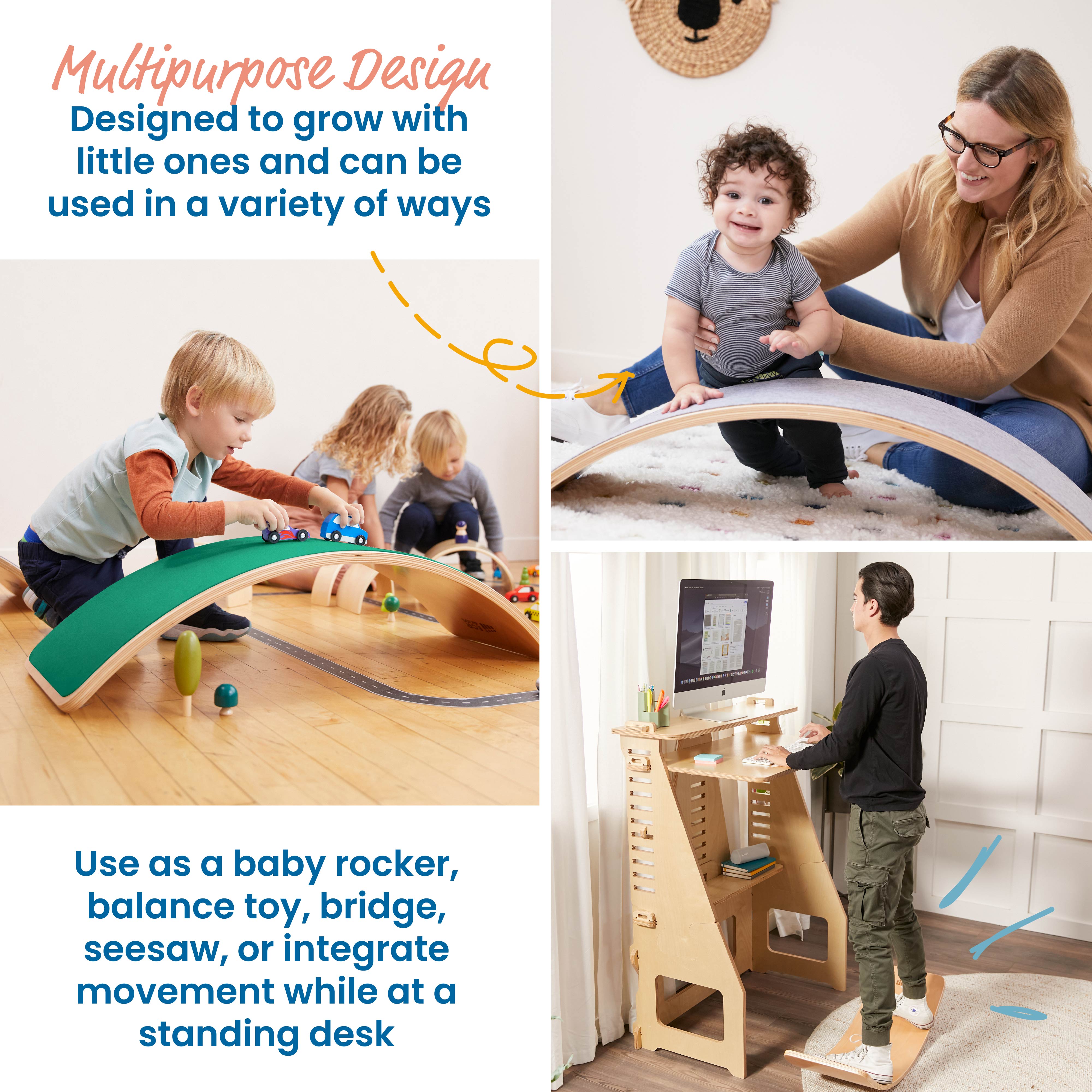 Balance Board with Felt Base