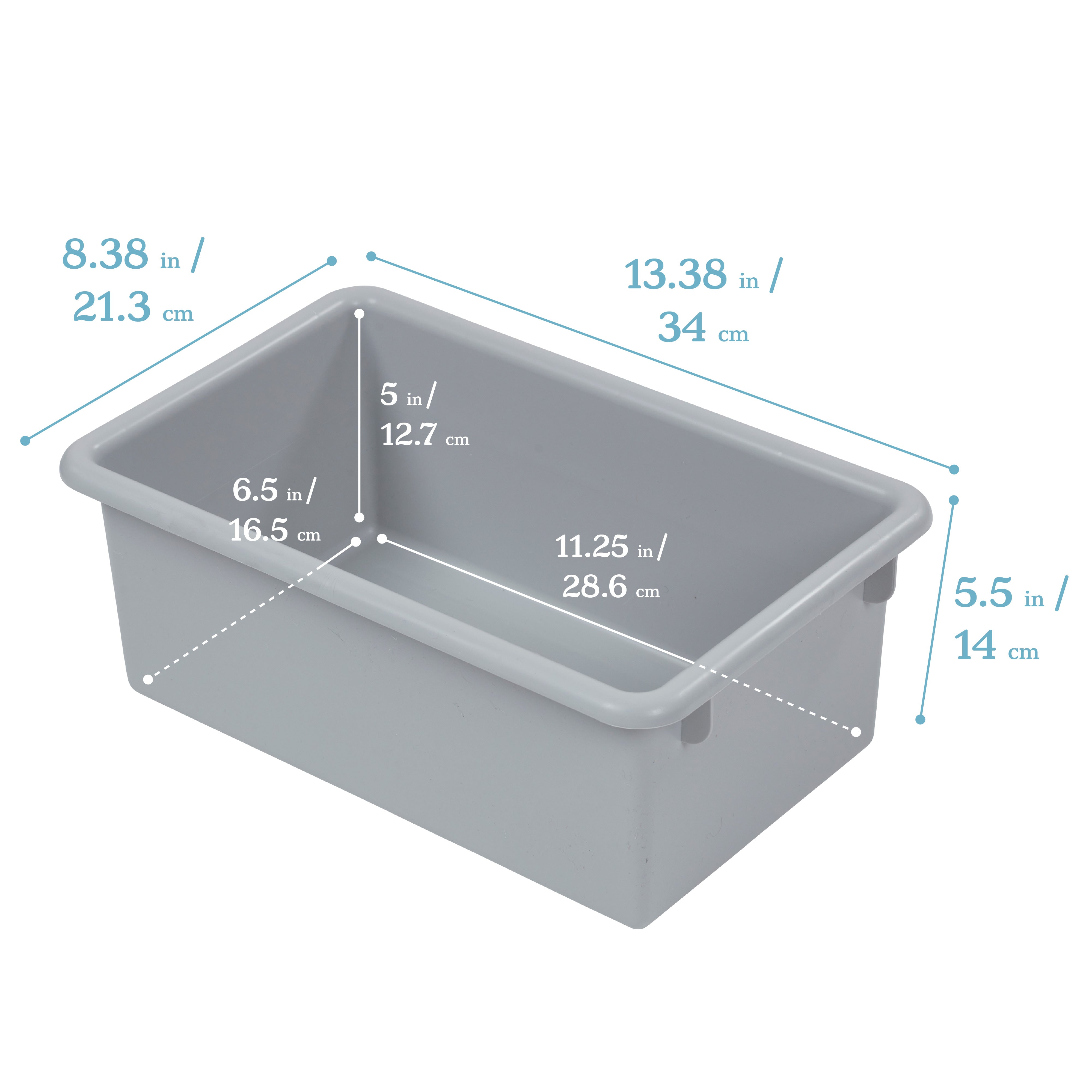 Cubby Storage Bin with Lid, 10-Piece