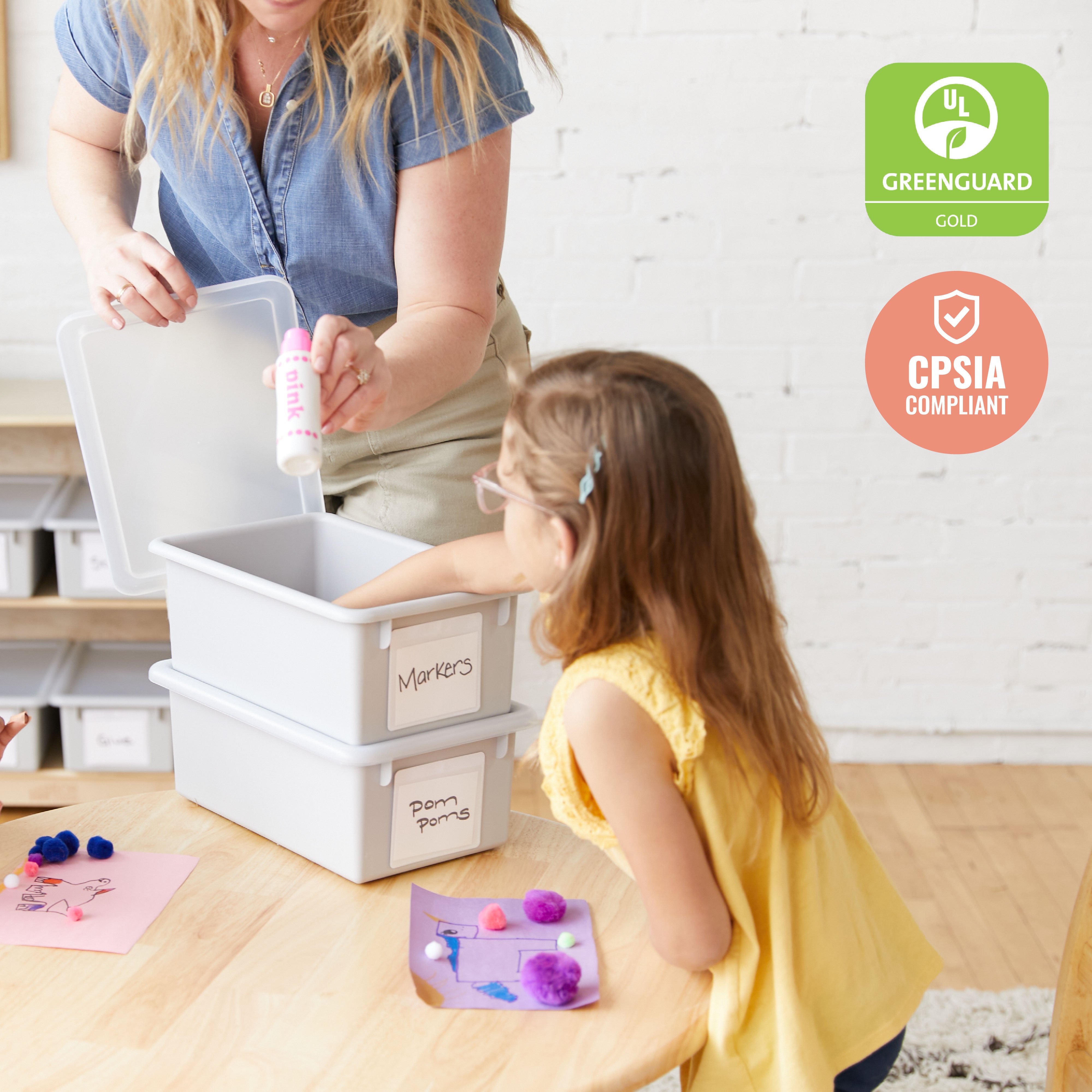 Cubby Storage Bin with Lid, 10-Piece