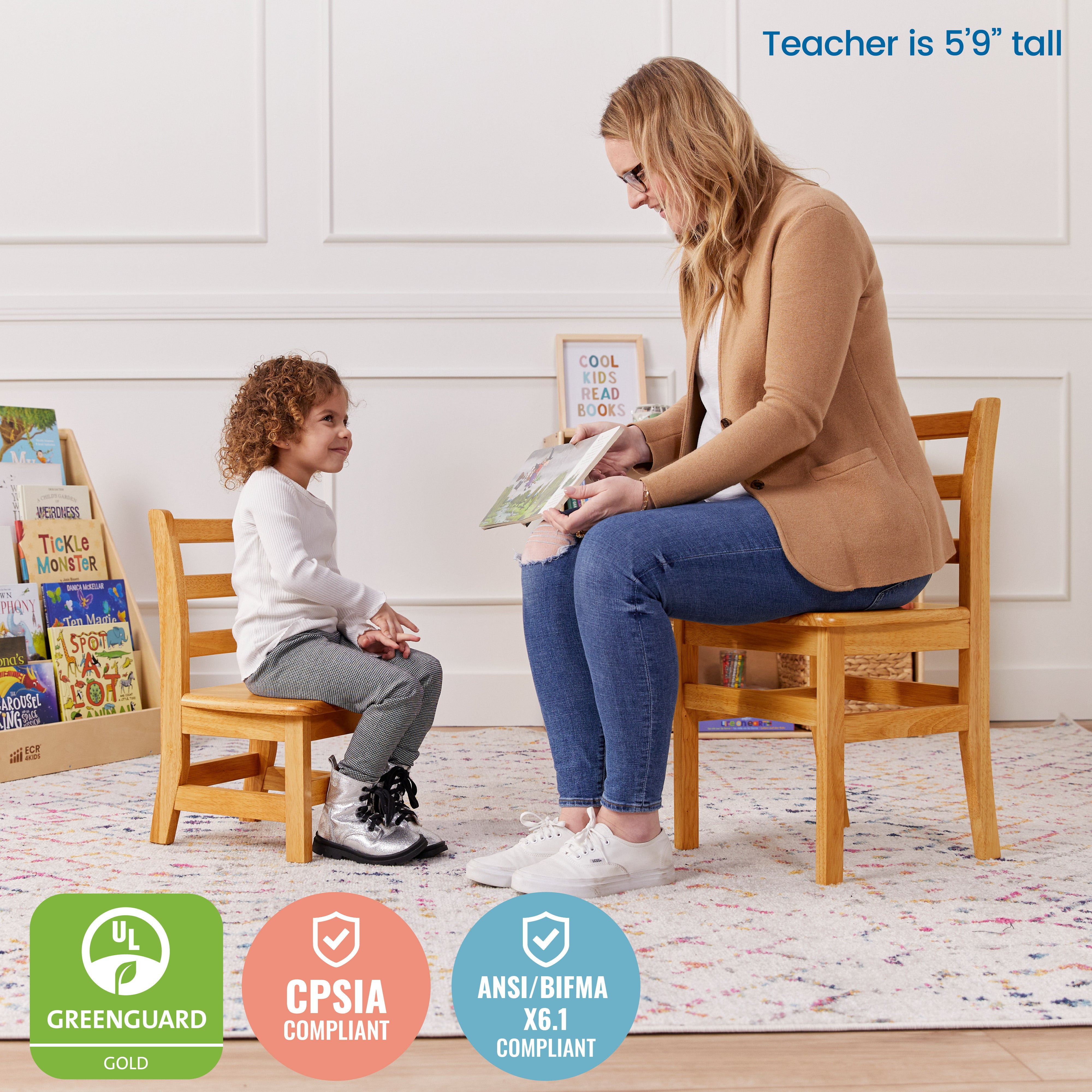 Three Rung Ladderback Chair, 2-Pack