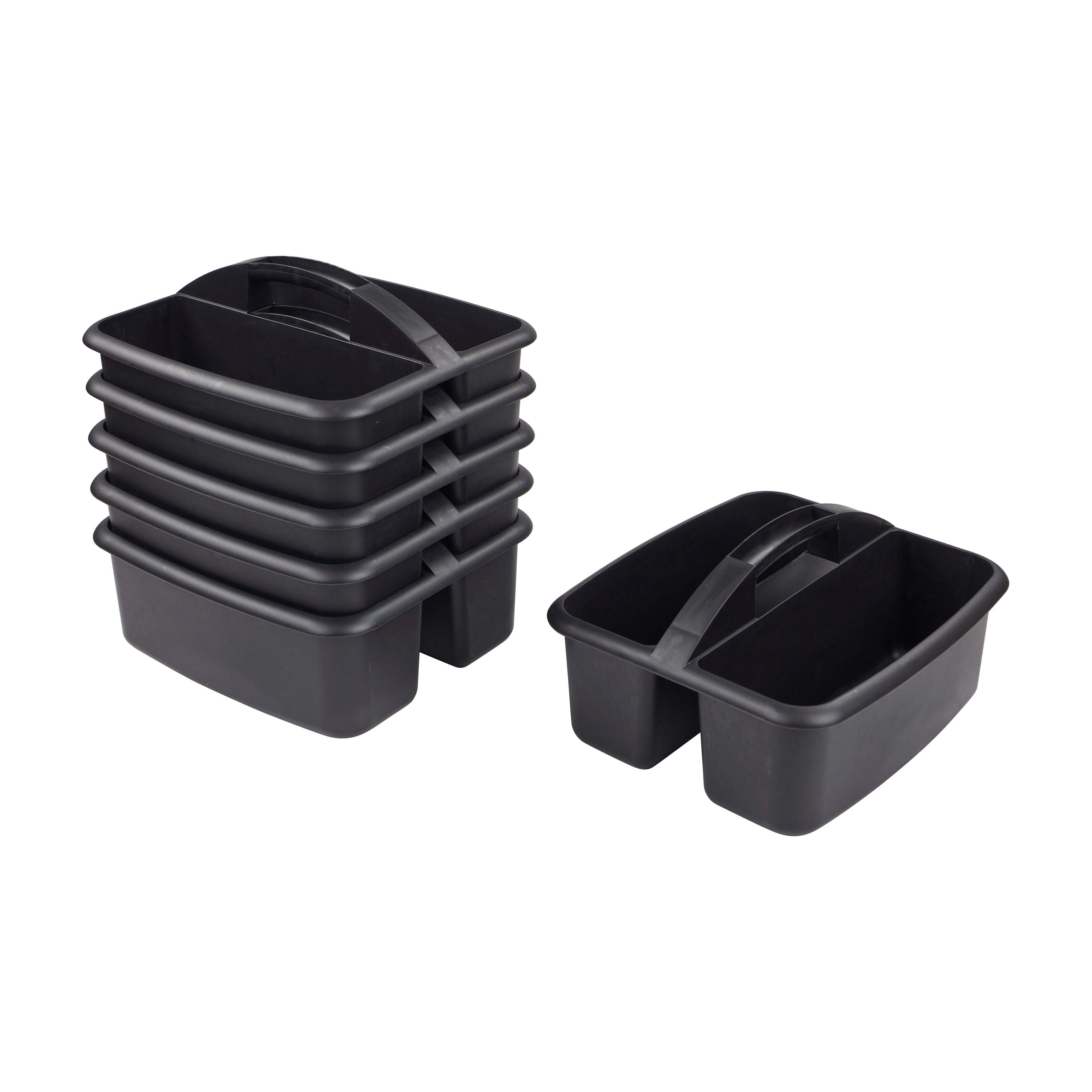 2-Compartment Large Plastic Caddy, 6-Pack