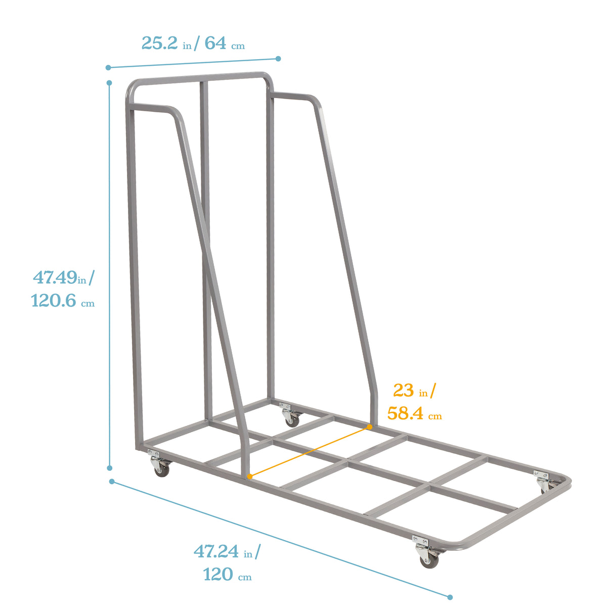 Rest Mat Cart with 25 Folding Rainbow Rest Mats
