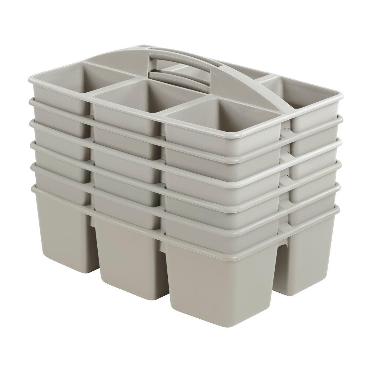 6-Compartment Large Plastic Caddy, 6-Pack