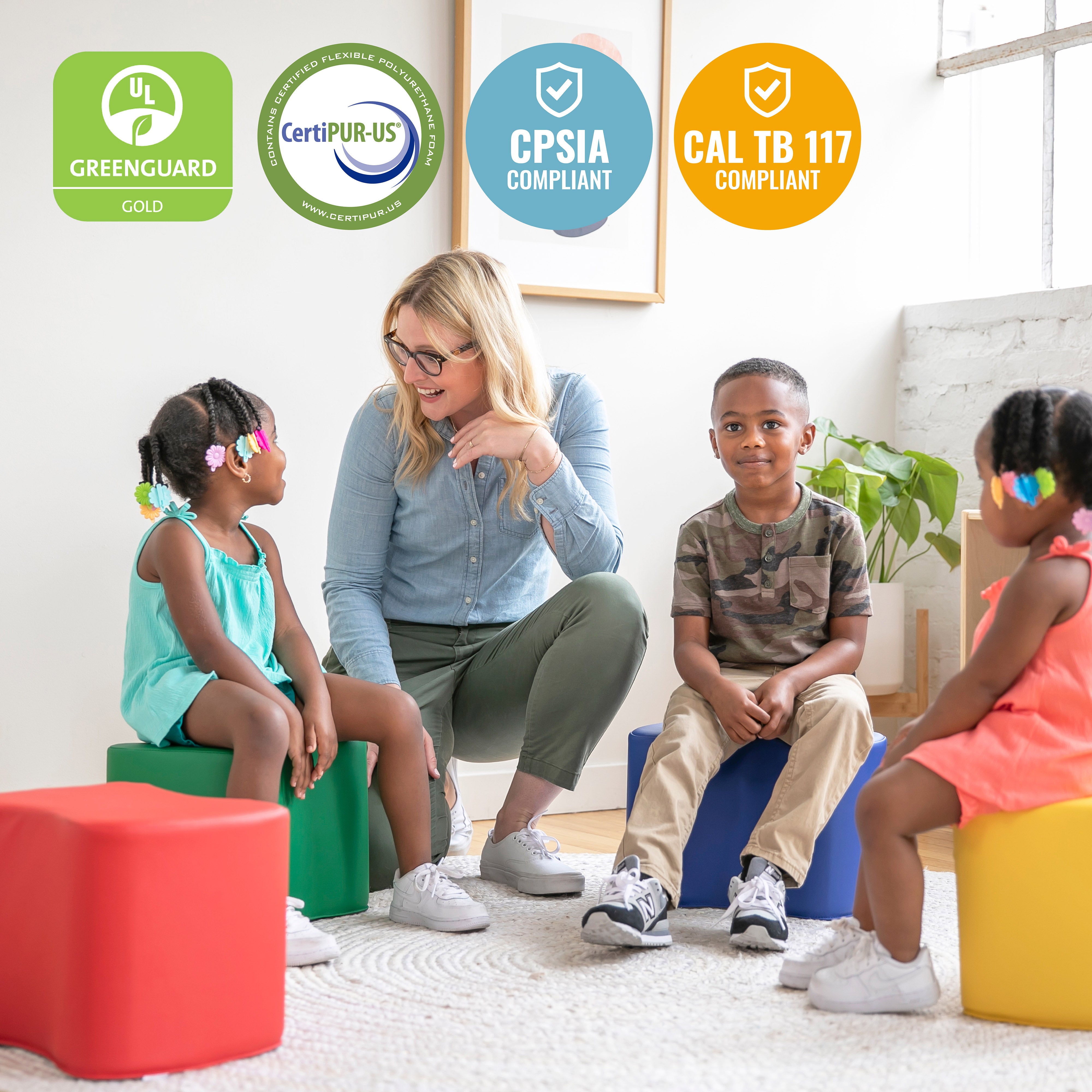 SoftZone Toddler Modular Stool Set, 6-Piece