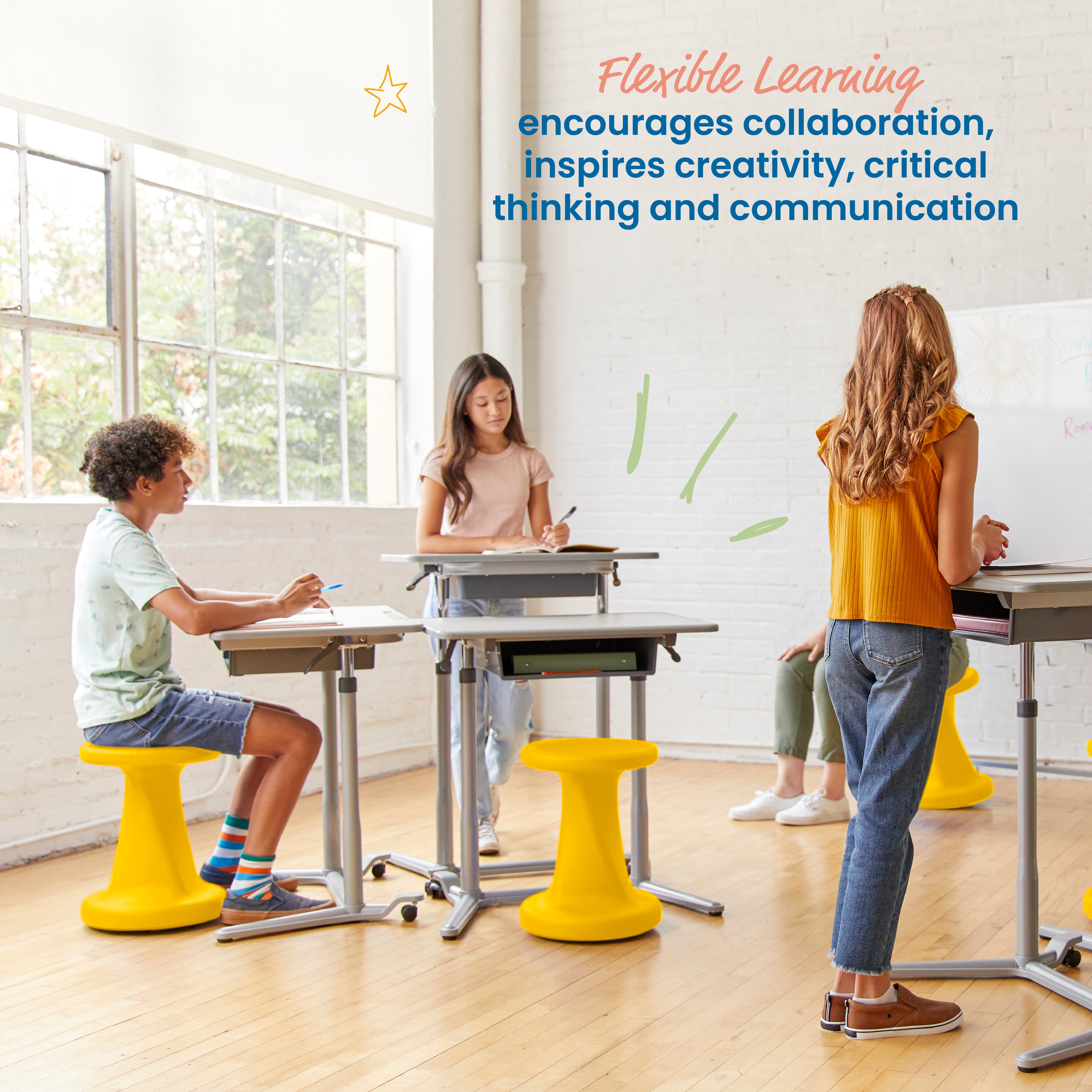 Twist Wobble Stool, 18in Seat Height