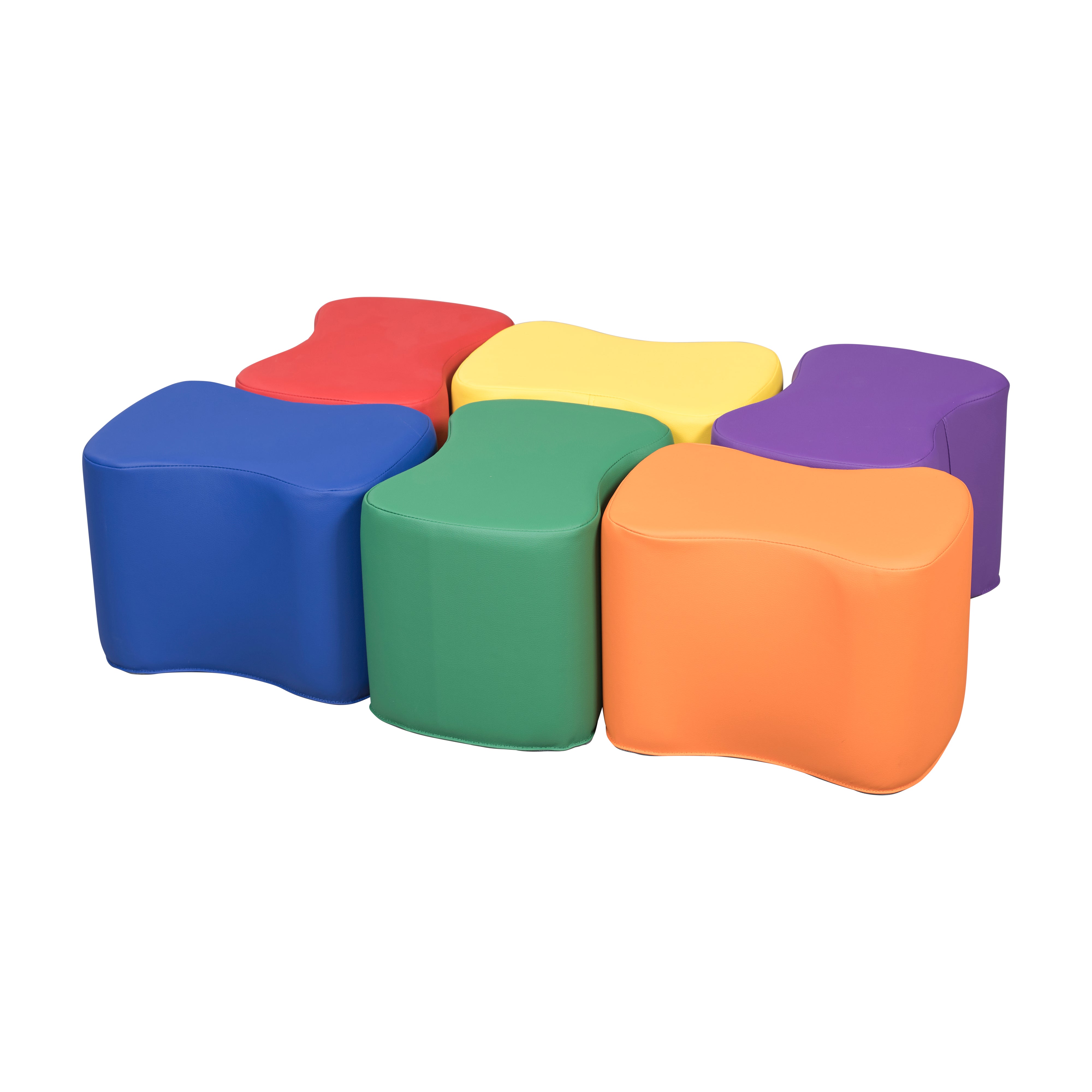 Butterfly Modular Stool Seating Set, 6-Piece