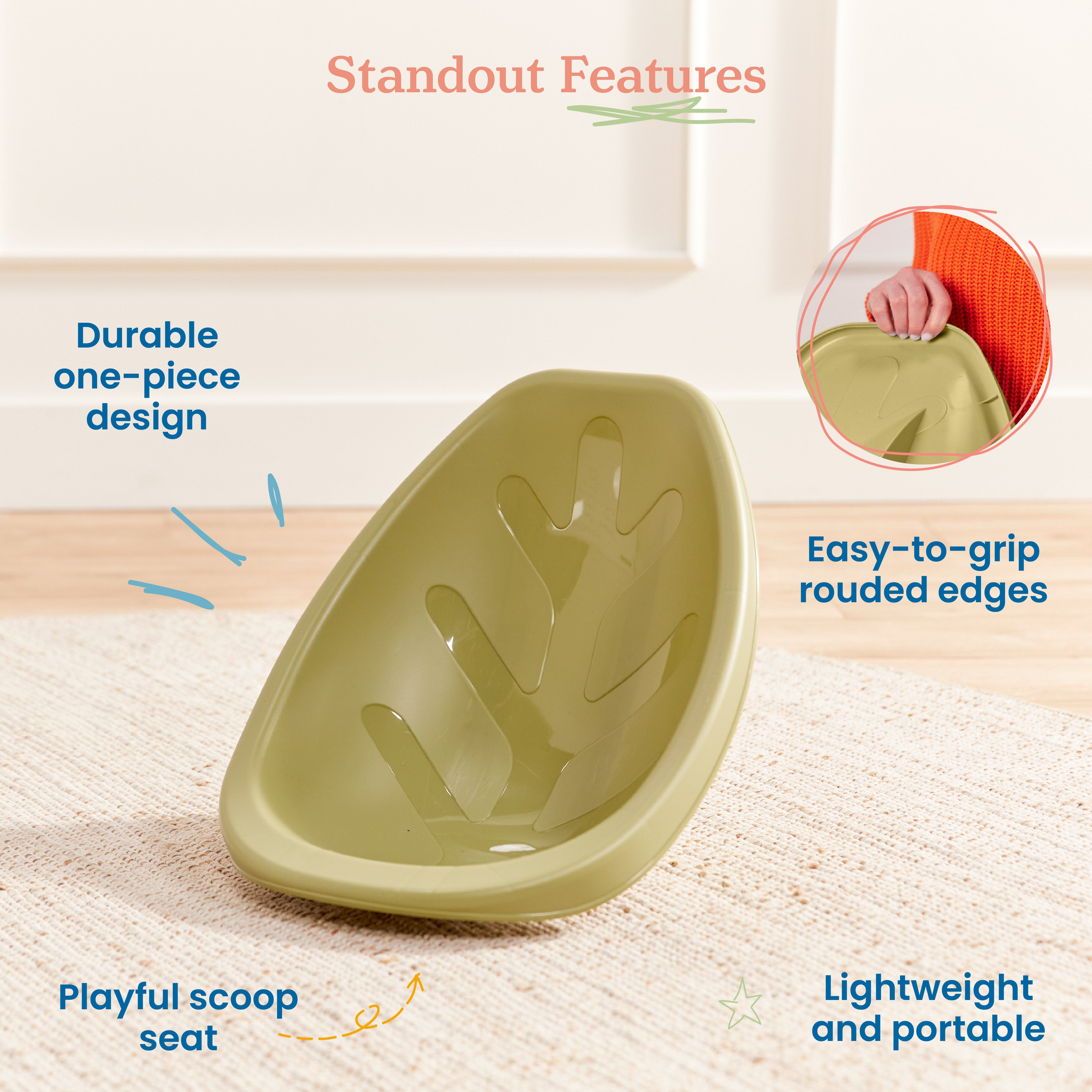 Leaf Scoop Floor Seat, 6-Piece