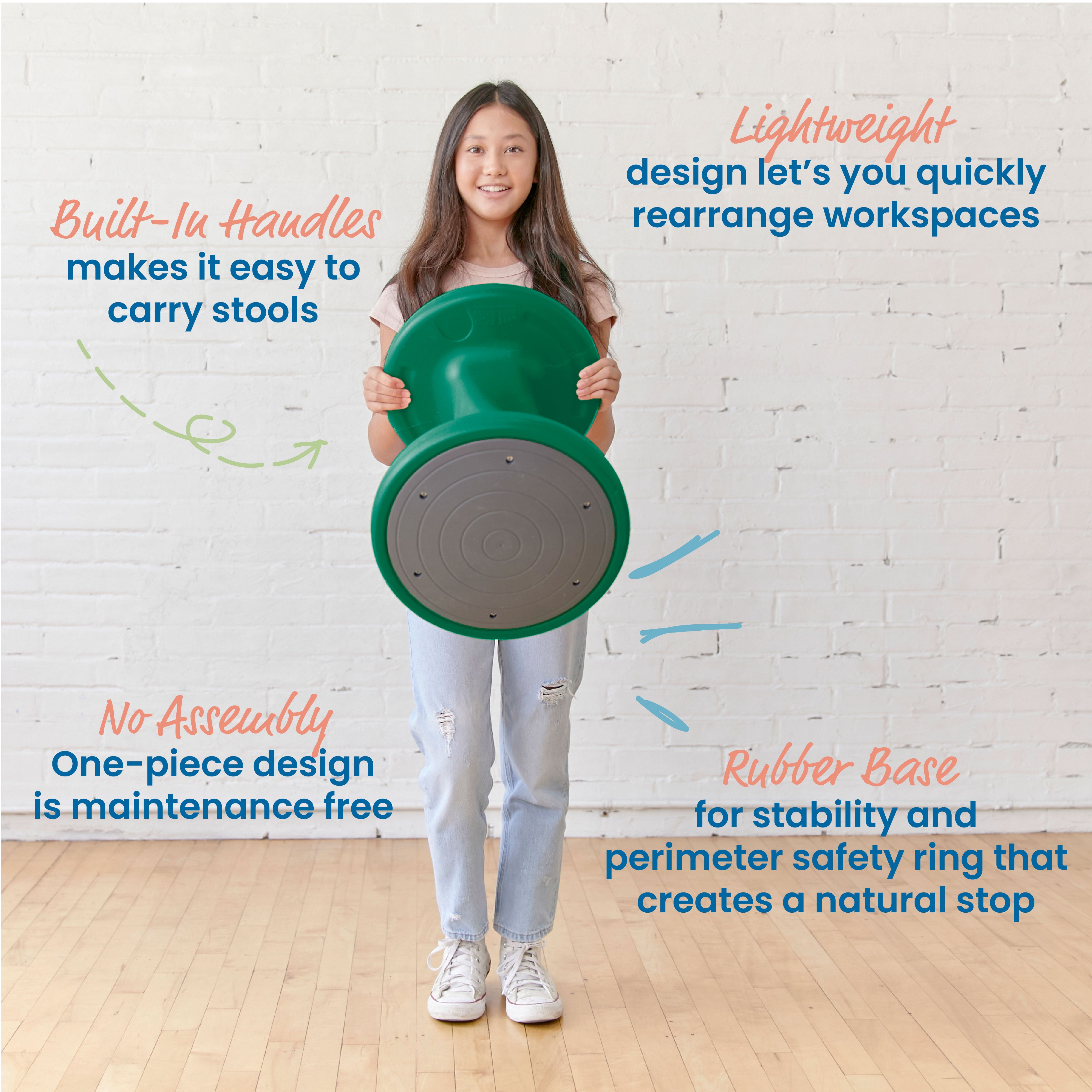 Twist Wobble Stool, 18in Seat Height